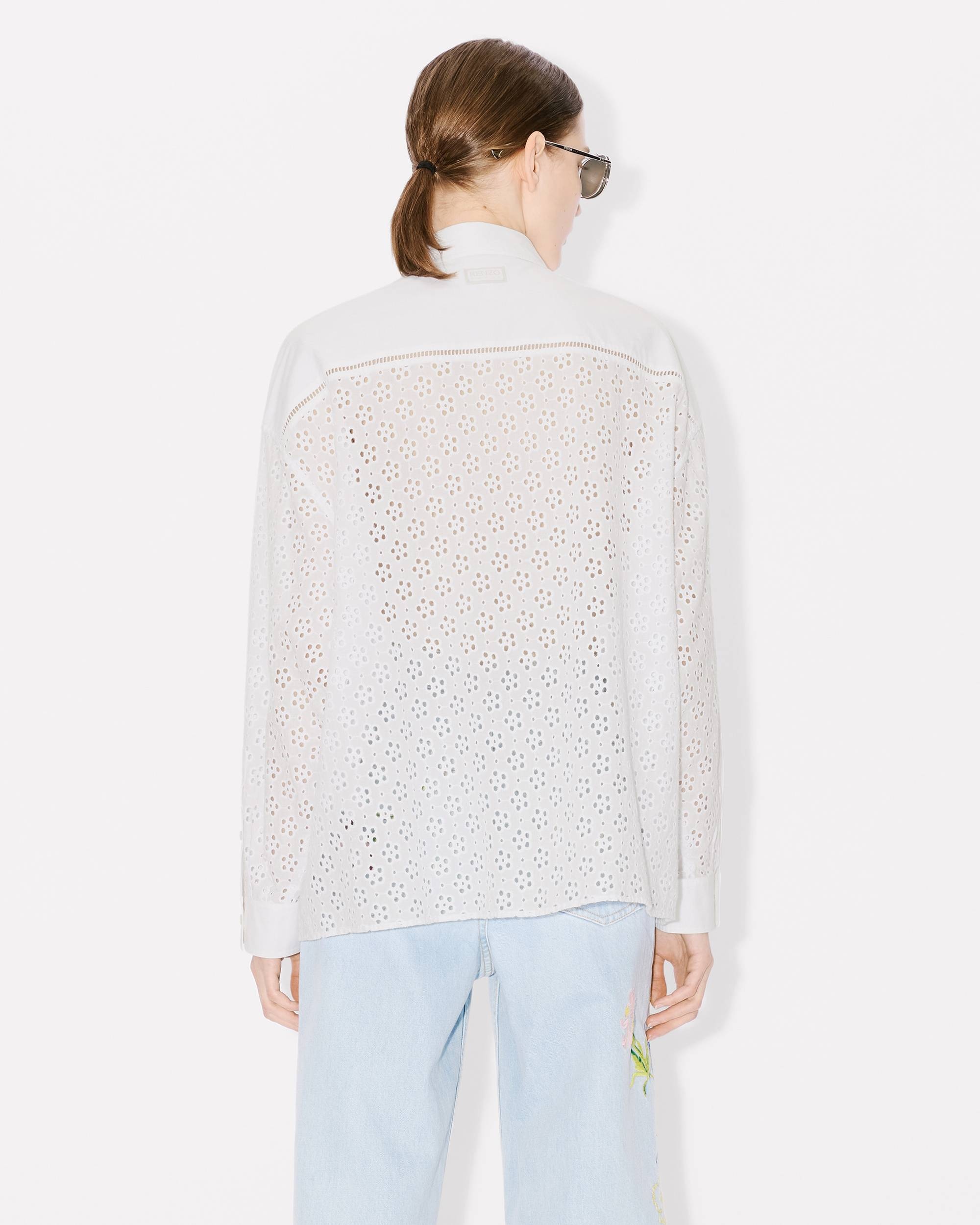 'KENZO Boke Flower Broderie Anglaise' oversized shirt - 4