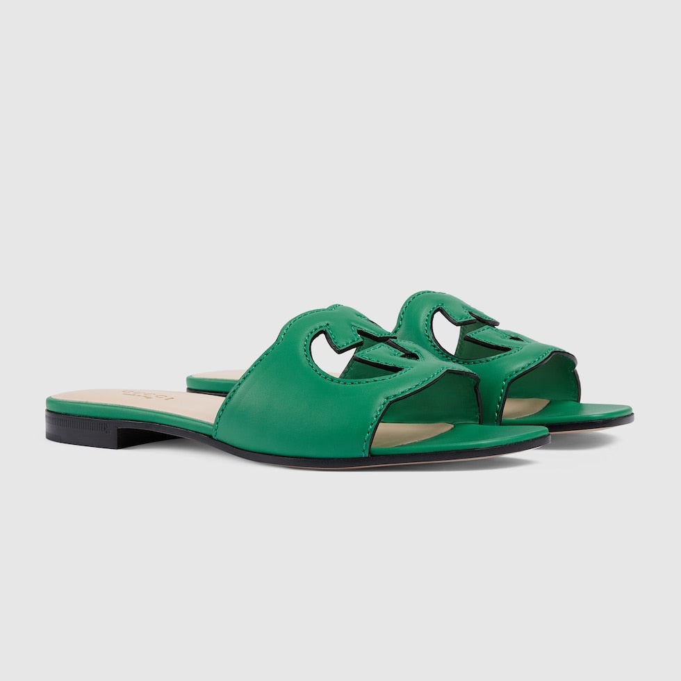 Gucci Interlocking G Slide Sandals - 2