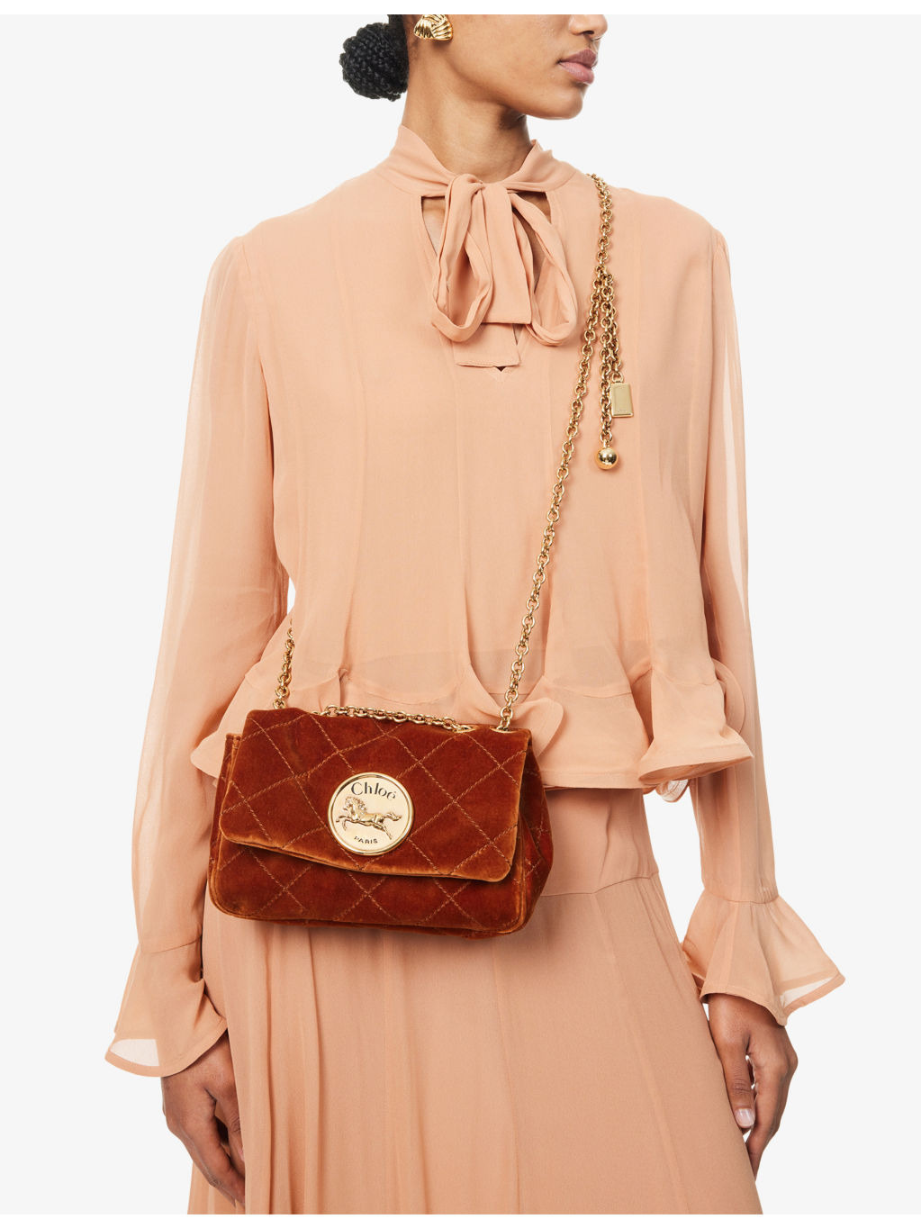 Heritage Small Velvet Cross-Body Bag - 6