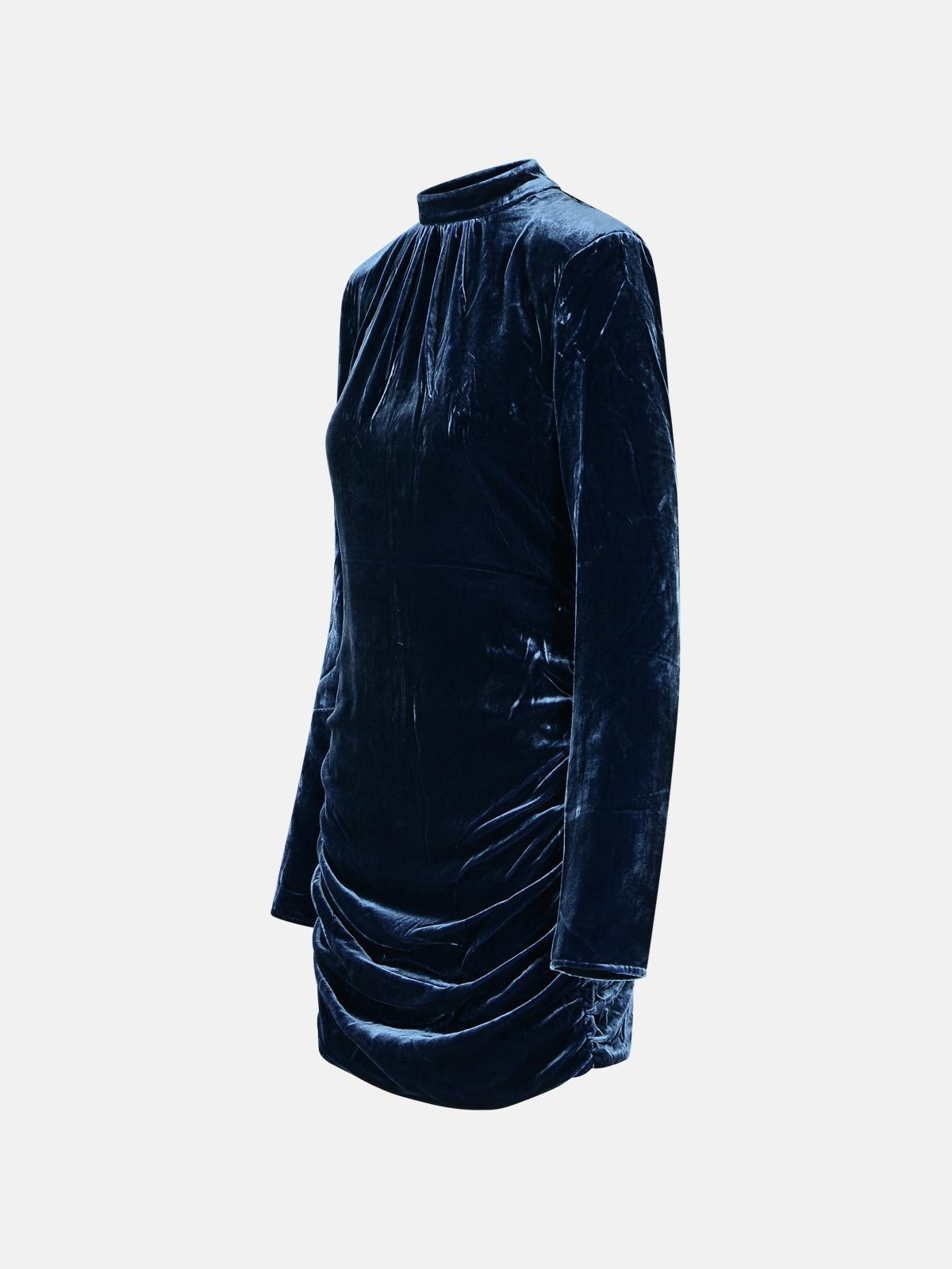'VILMA' DRESS IN BLUE SILK BLEND - 2