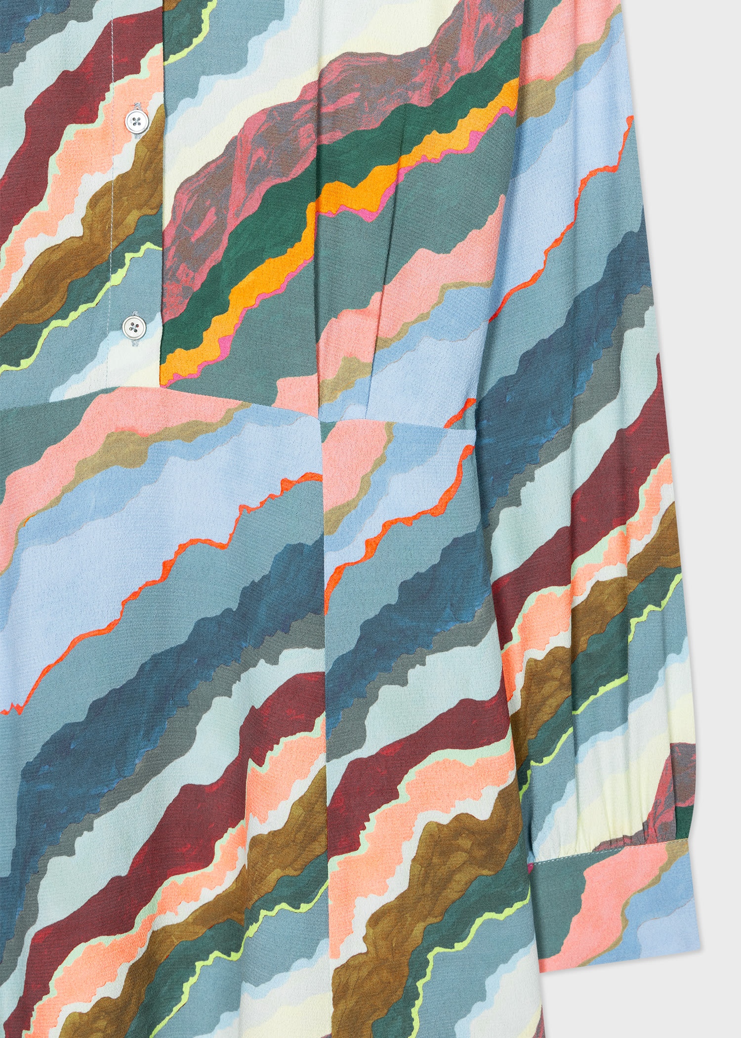 Multi Colour 'Torn Stripe' Shirt Dress - 2