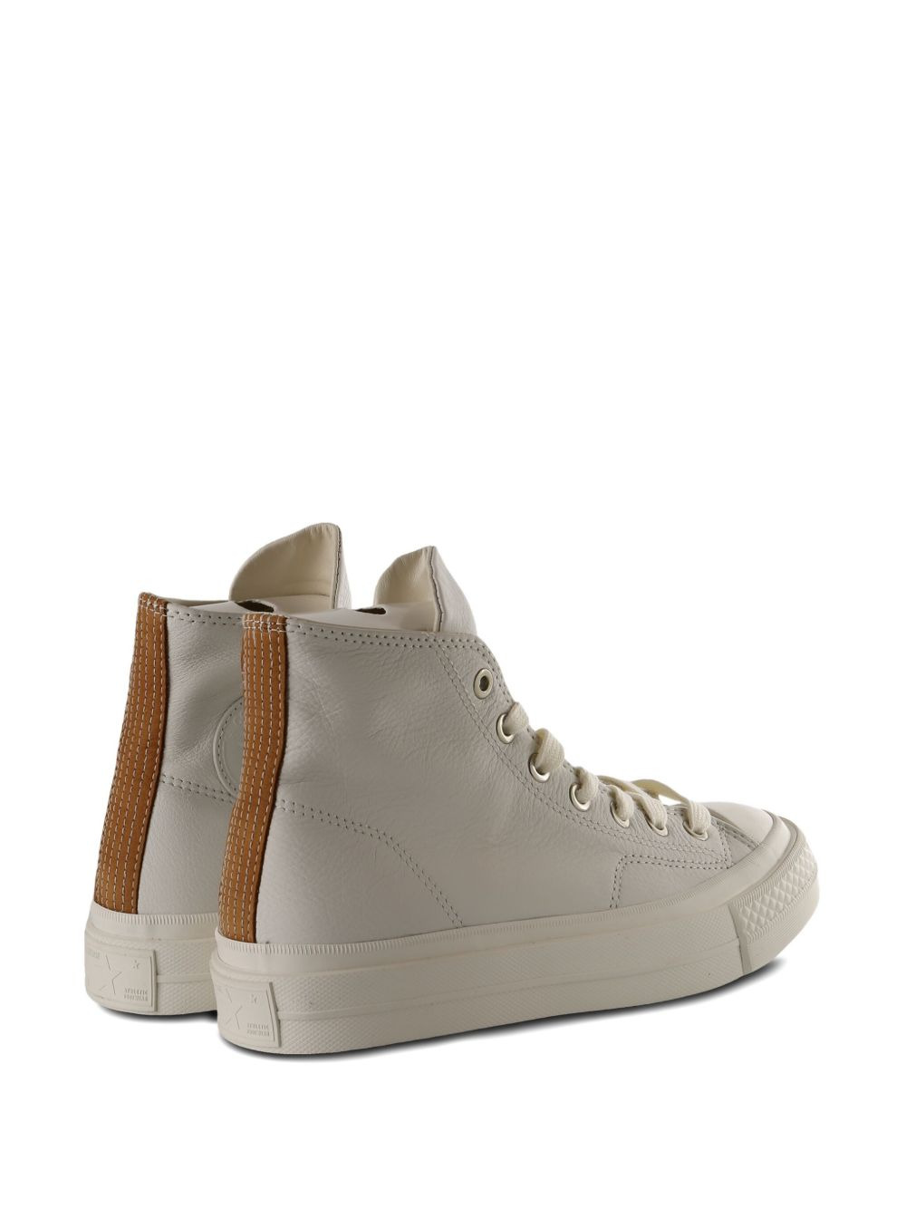 high-top leather sneakers - 3