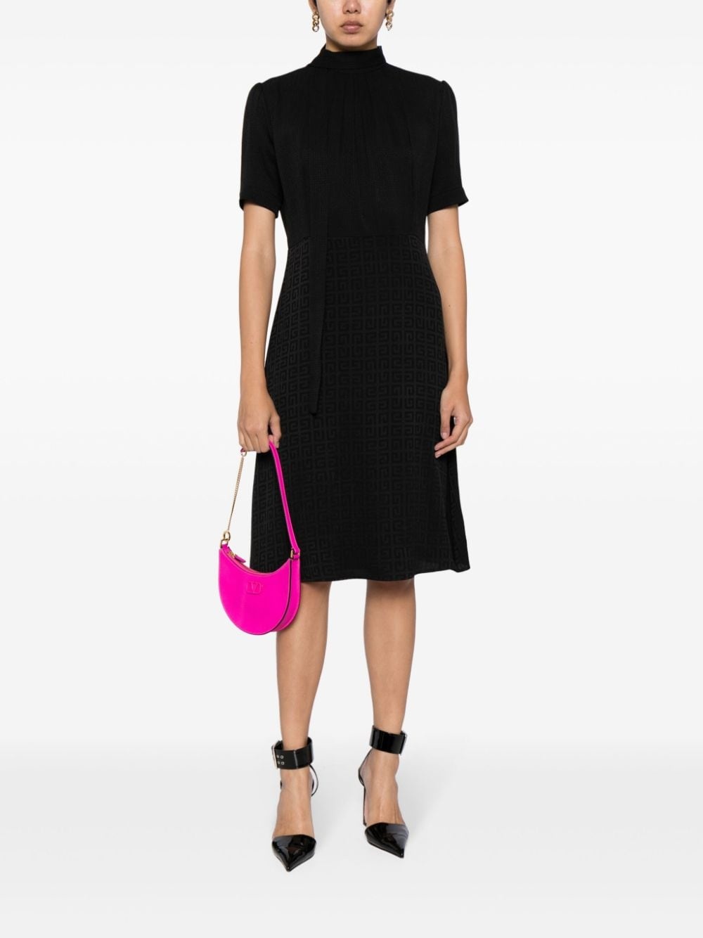 4G-jacquard silk midi dress - 2