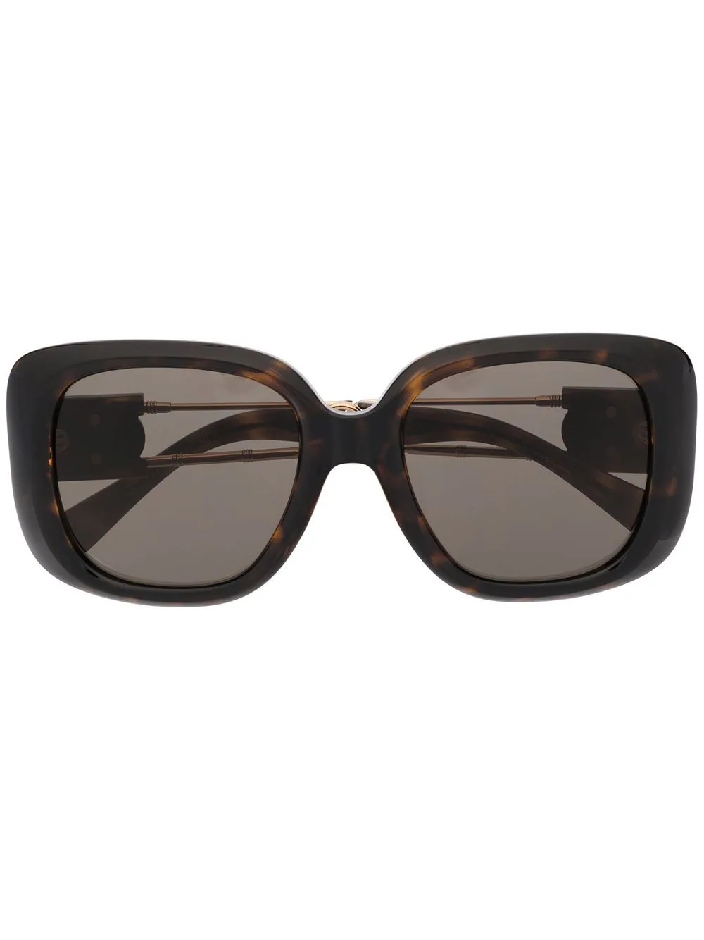 tortoiseshell oversize-frame sunglasses - 1