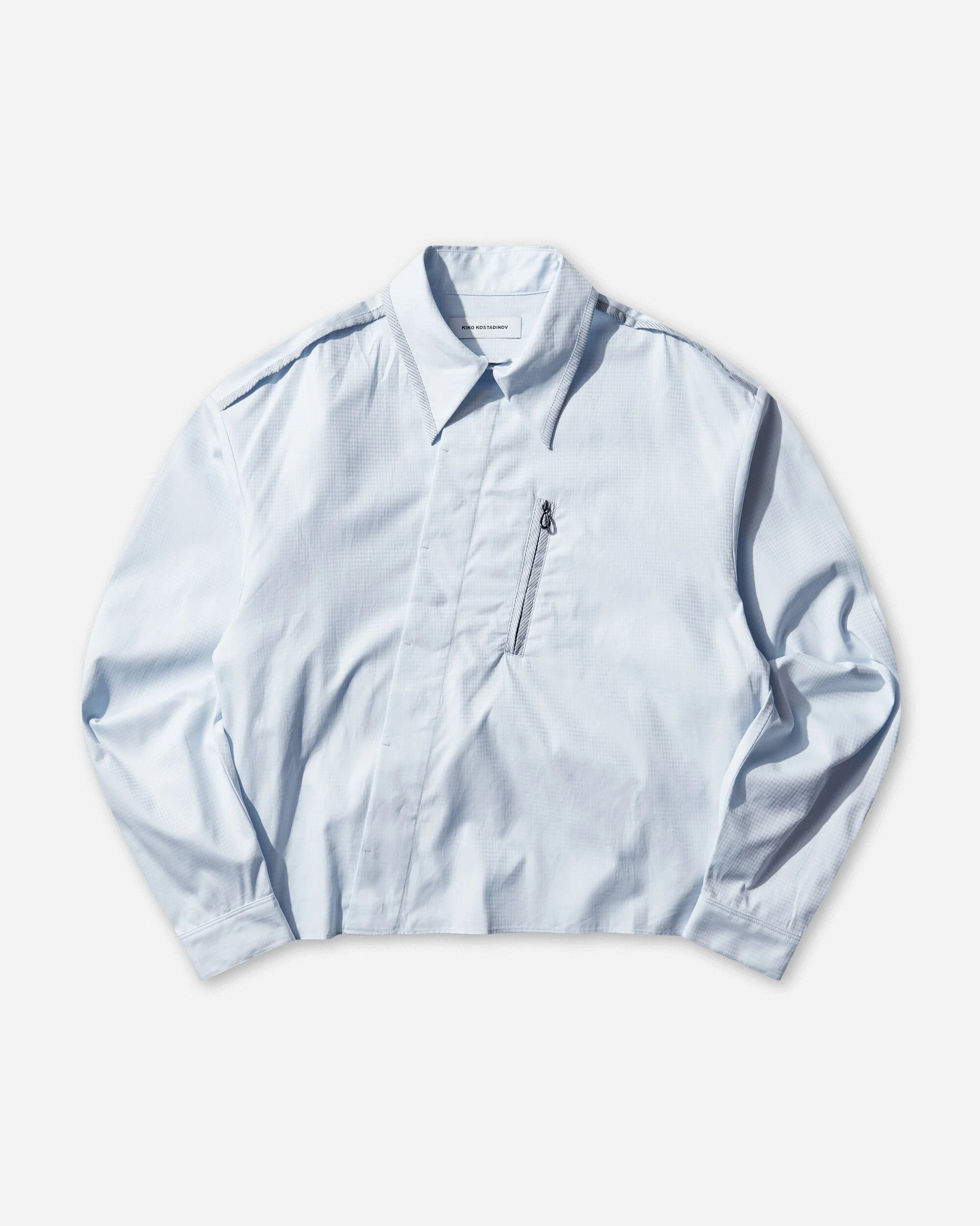 Men's Murad Shirt Sky Blue Harlequin / Blue Twill - 1