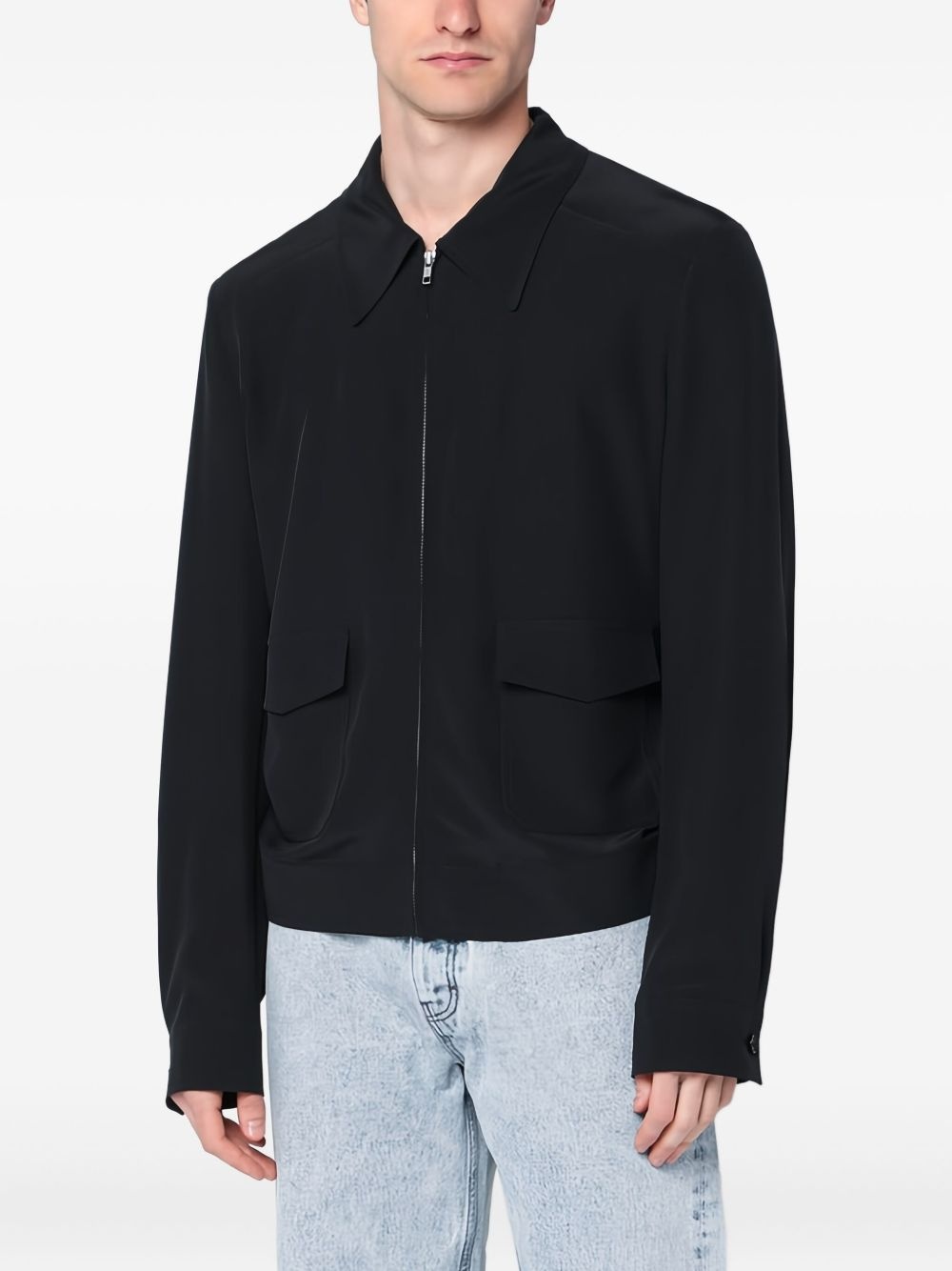 zip-up shirt jacket - 3