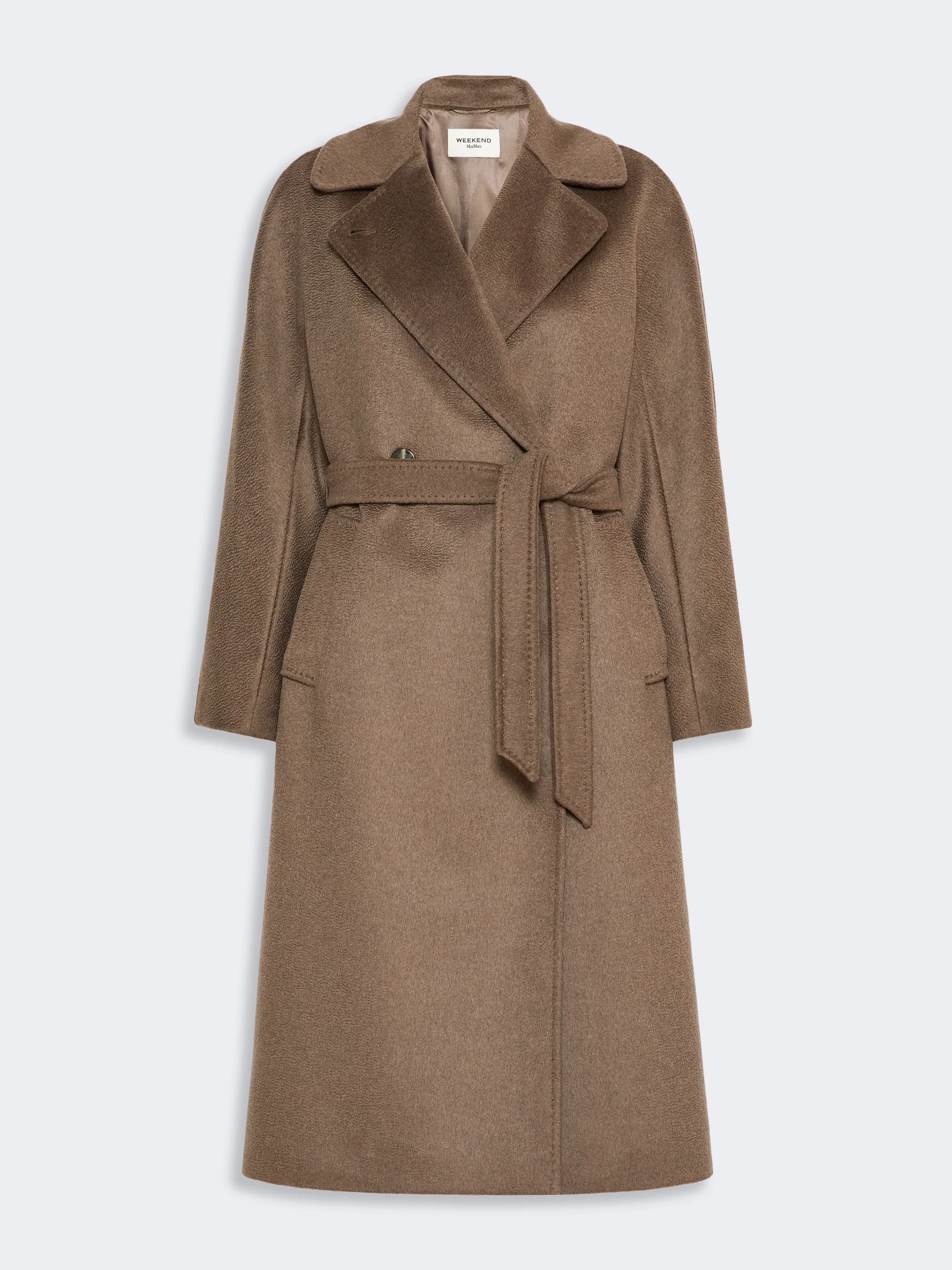 RESINA Double-breasted wool coat - MARRON GLACE' - 1