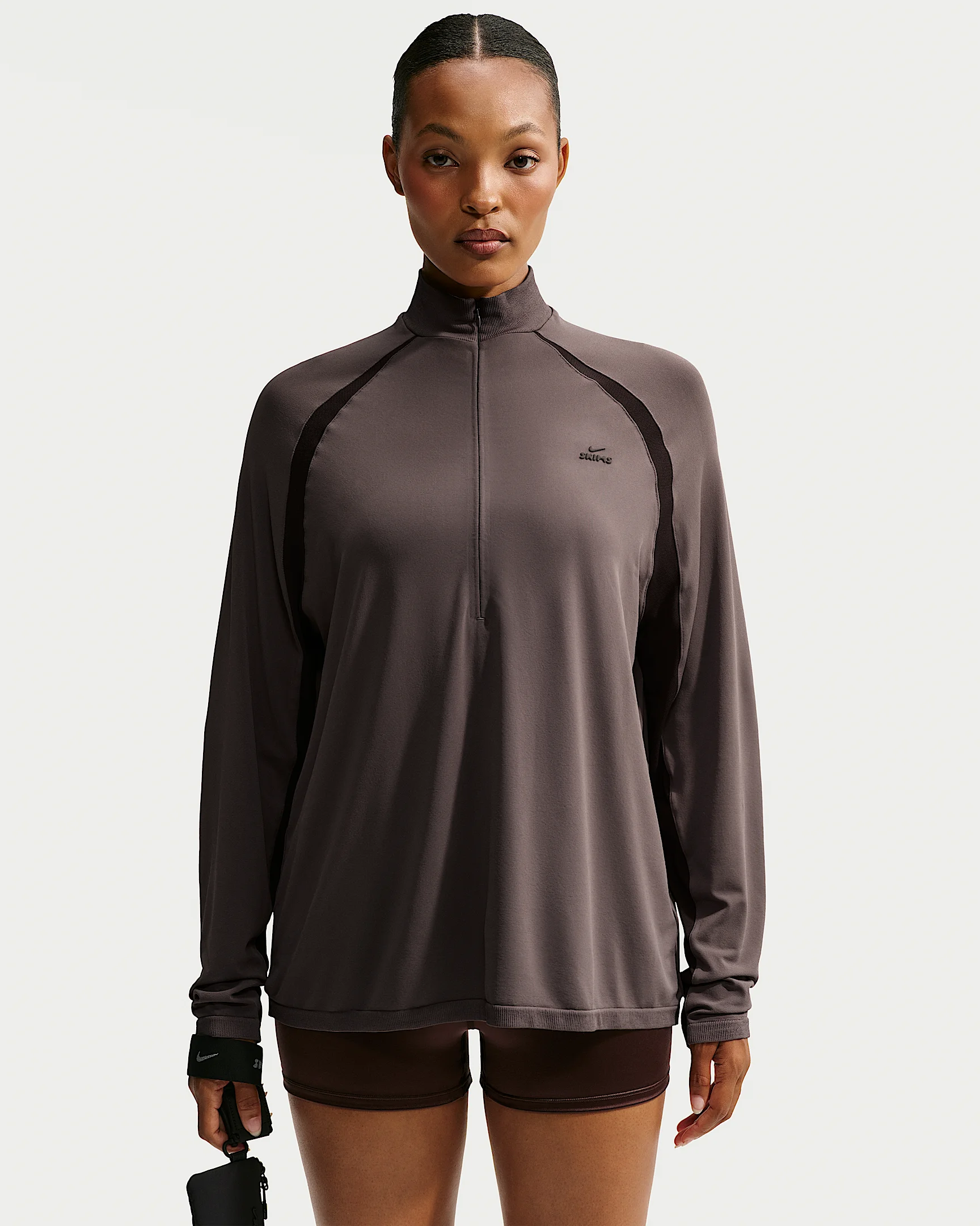 NikeSKIMS Stretch Knit Women's 1/2-Zip Long-Sleeve Top - 1
