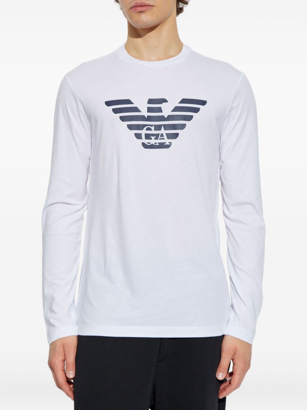 logo-print long-sleeve T-shirt - 3
