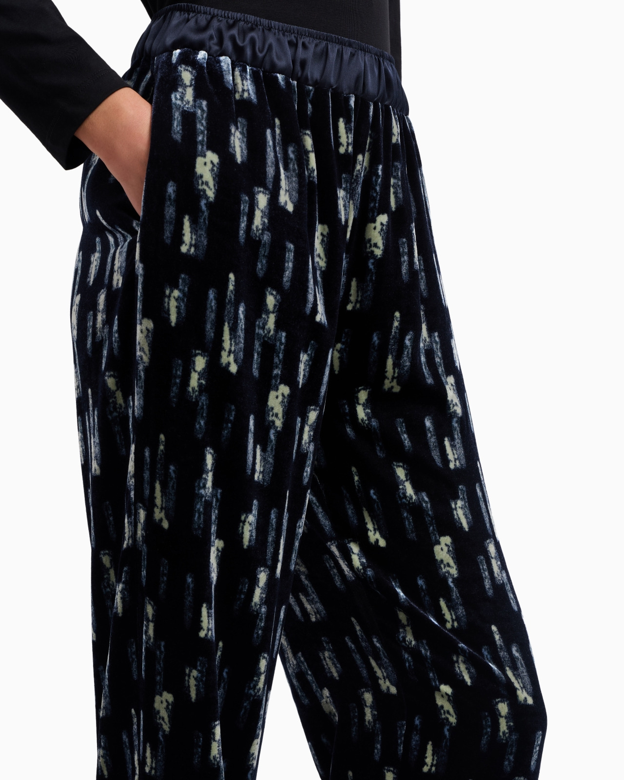 PRINTED VELVET TROUSERS - 5