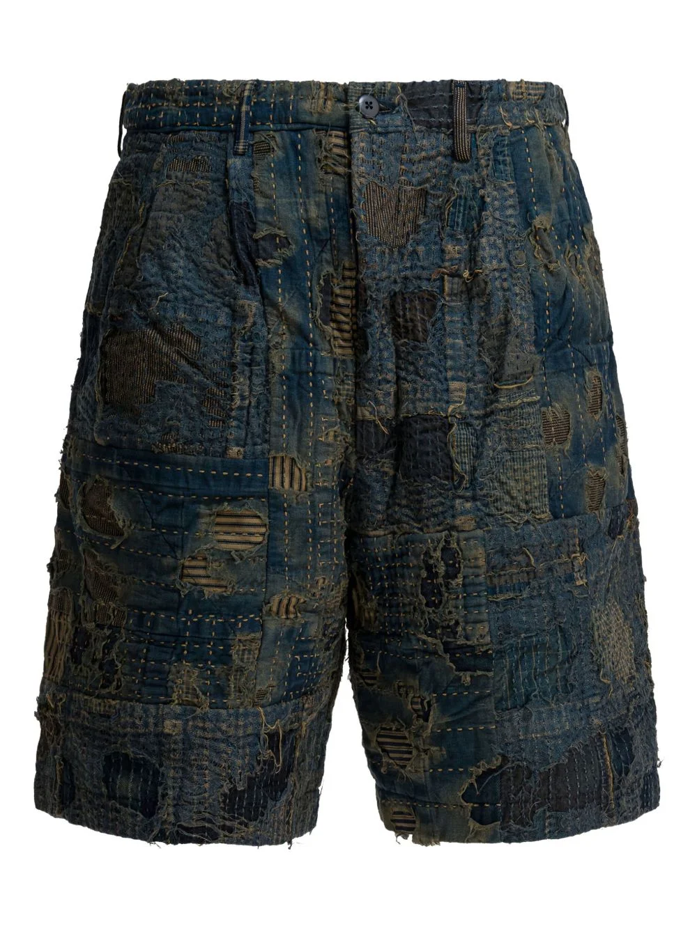 patchwork shorts - 1