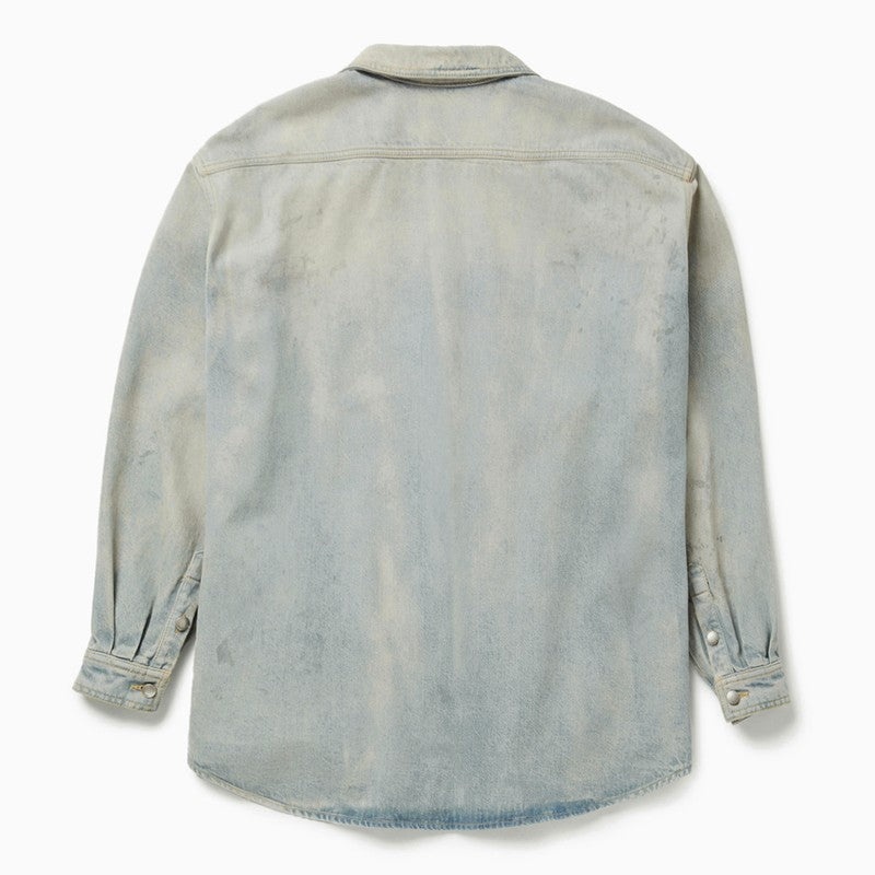 1989 STUDIO - 1989 STUDIO Light blue denim overshirt - 2