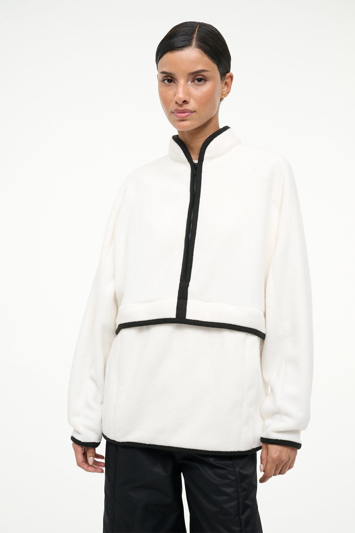 STAUD GRAF PULLOVER IVORY BLACK - 3