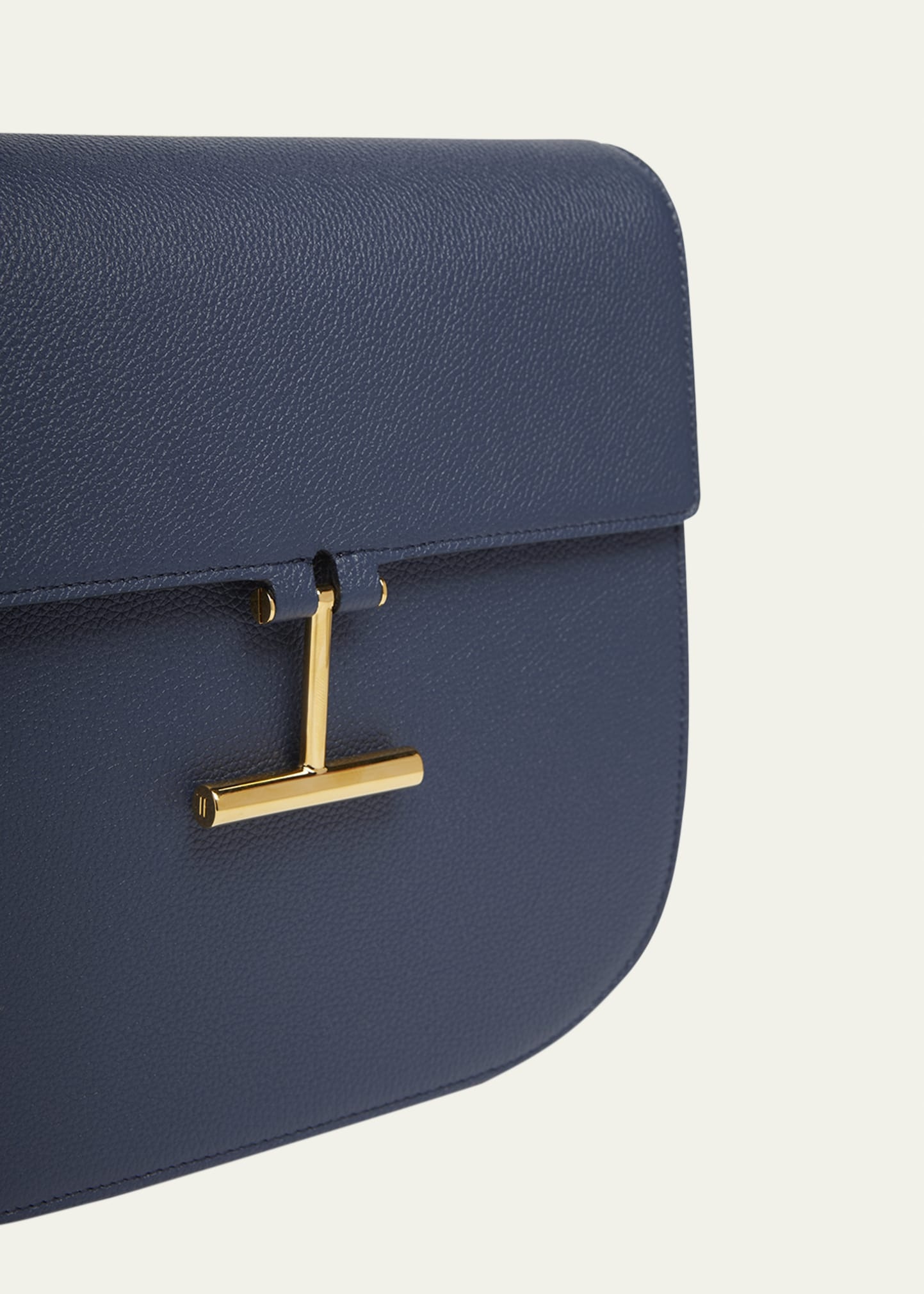 Tara Medium Crossbody in Grained Leather with Leather Strap - 5