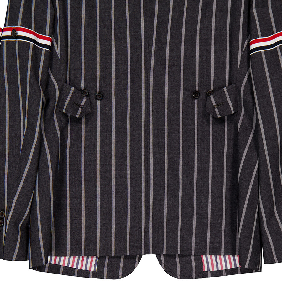 Thom Browne Wool Backtab Striped Armband Sport Coat - 7