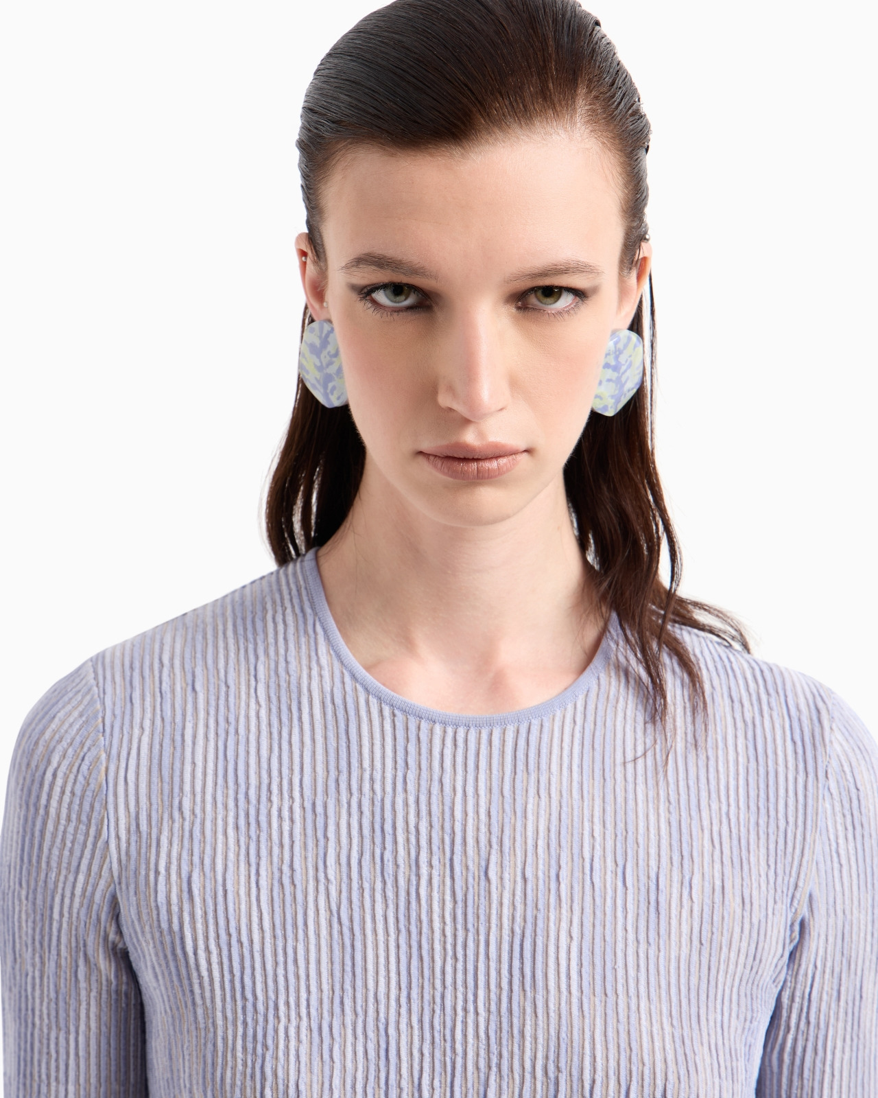 CUPRO AND VISCOSE BLEND CREW-NECK JUMPER - 5