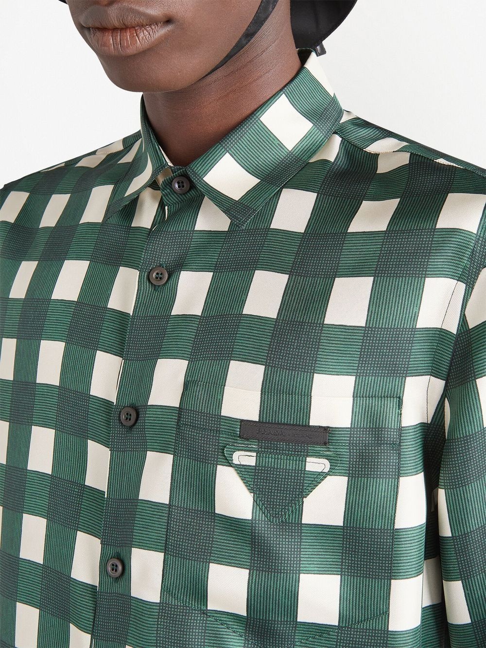 check-print cotton shirt - 4