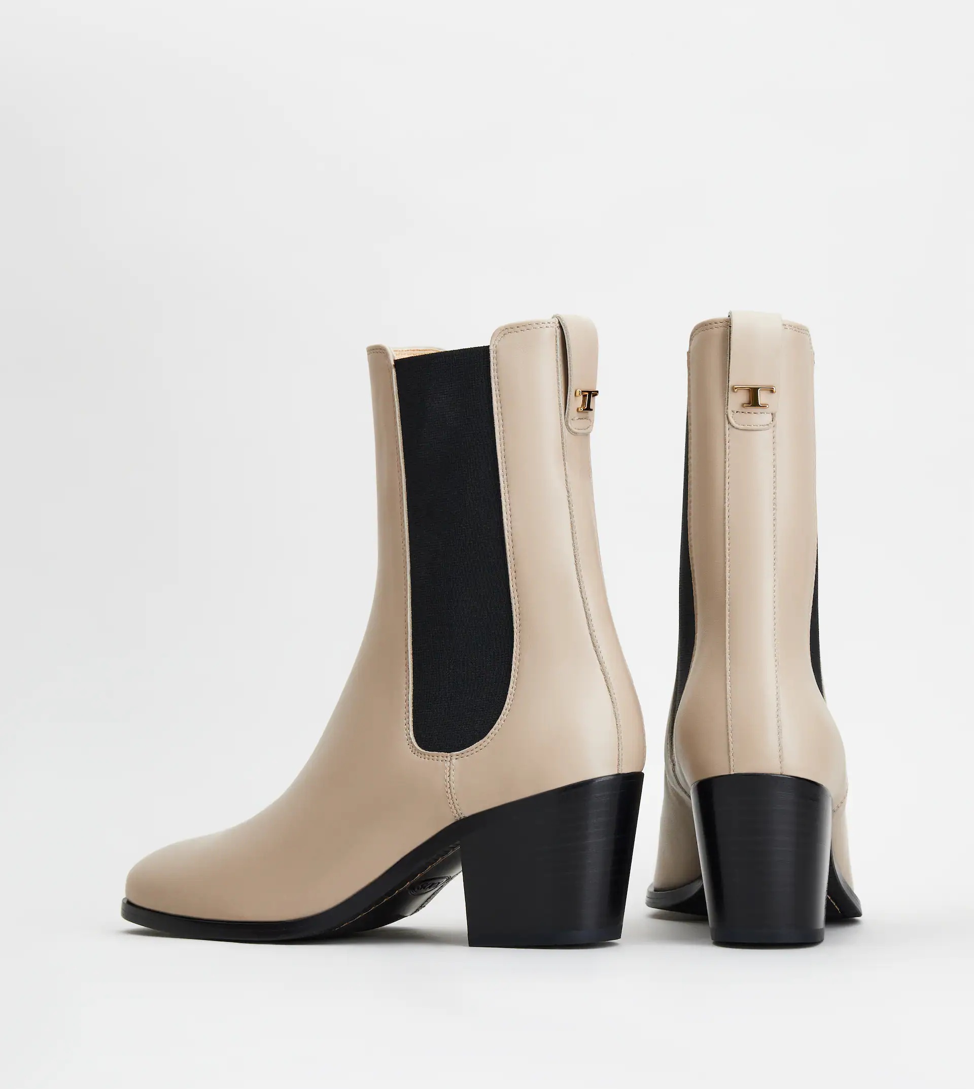 LEATHER BOOTS - BEIGE - 3