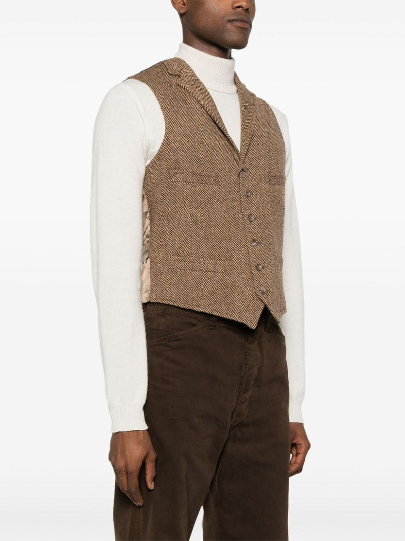 herringbone-pattern wool waistcoat 3