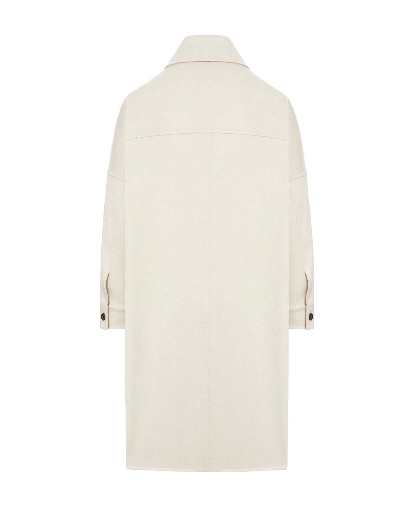 Button Detailed Long-sleeved Coat - 2