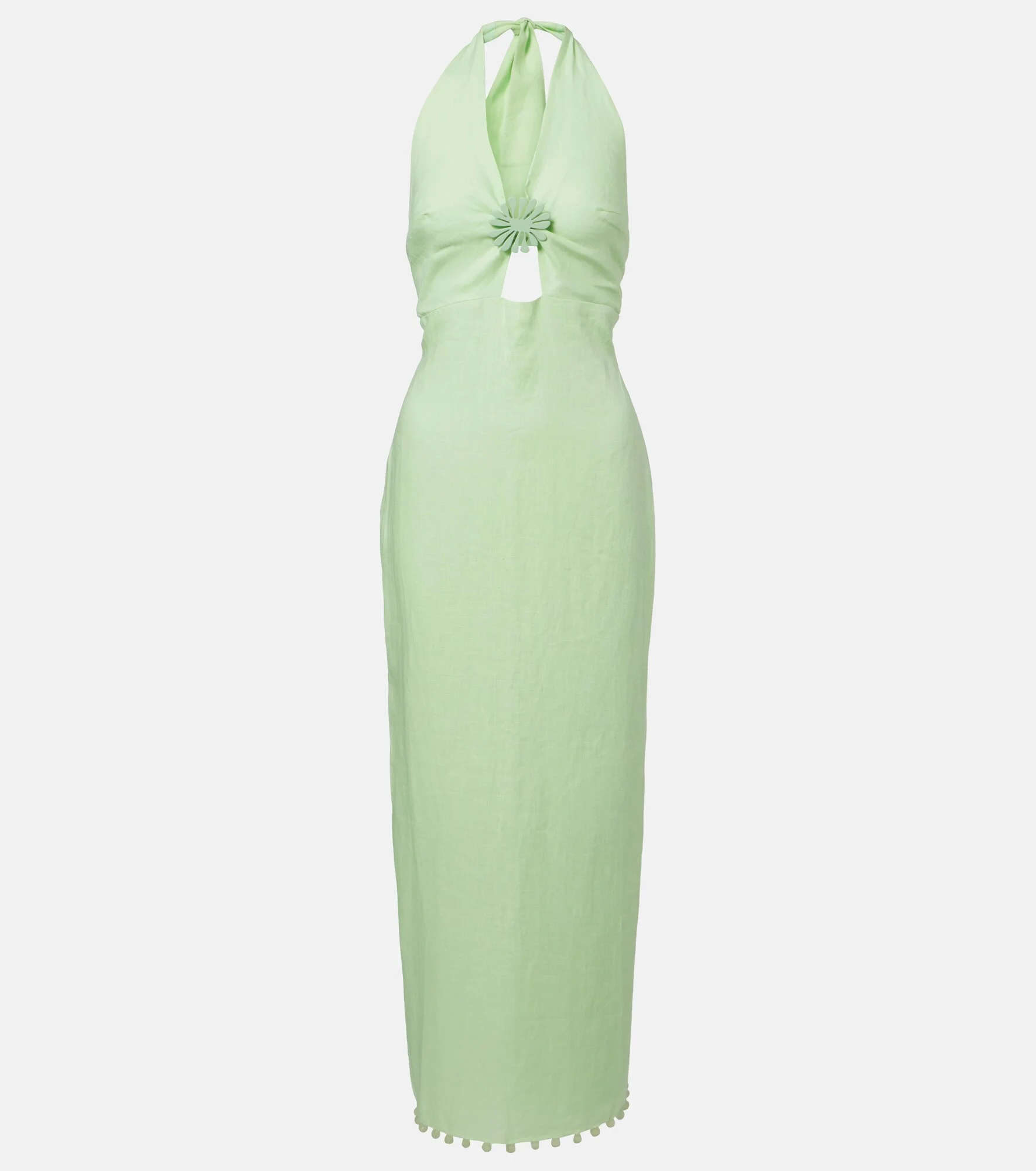 Orly halterneck linen midi dress - 1