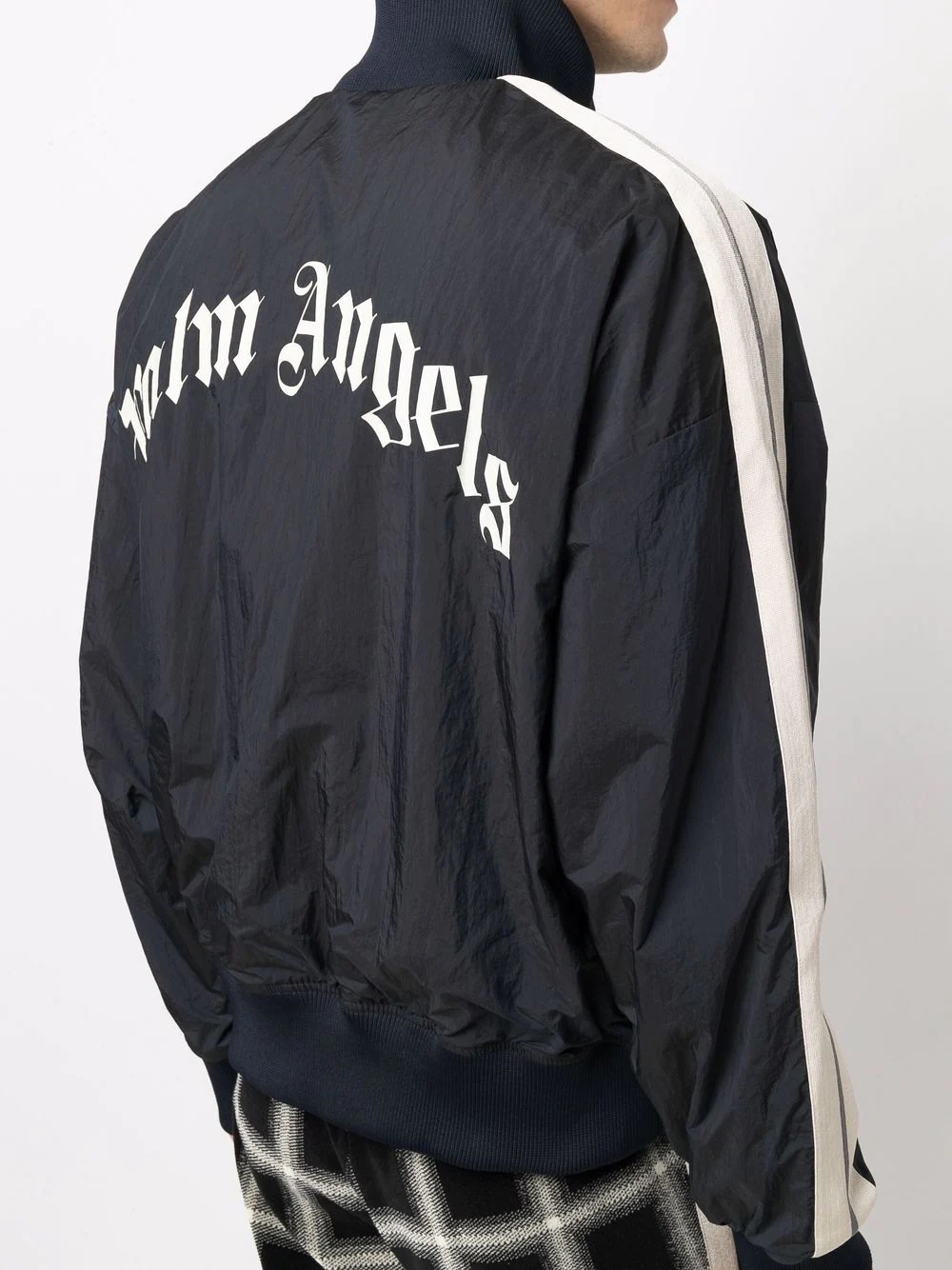 logo-print stripe-trim track jacket - 5