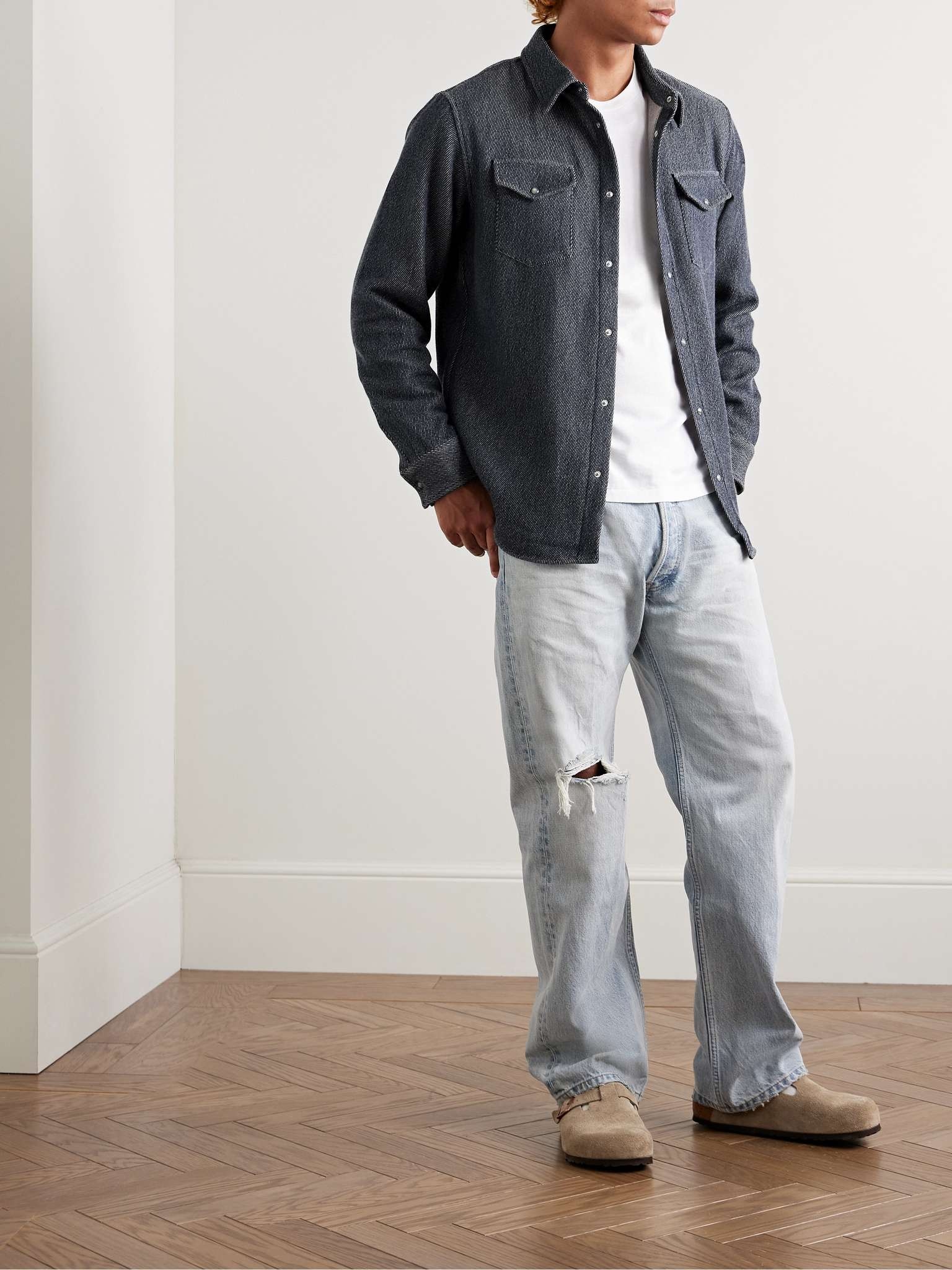CELINE wesley jeans in breezy point wash denim | REVERSIBLE