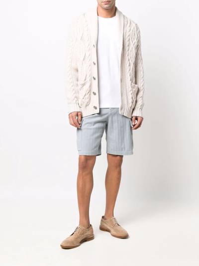 Brunello Cucinelli striped cotton bermuda shorts outlook