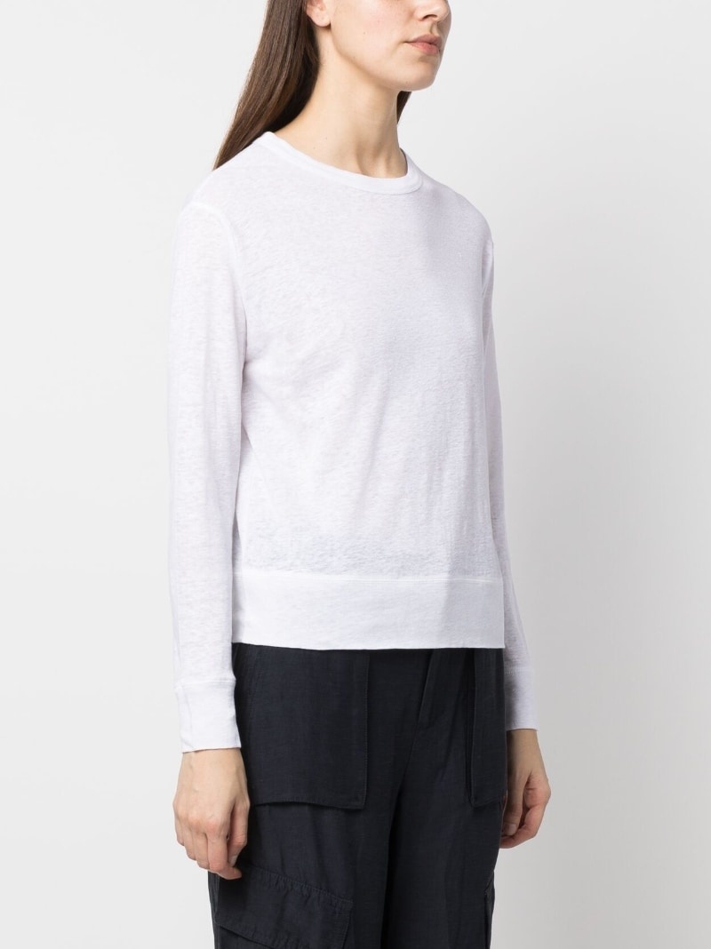 slub-texture linen sweatshirt - 6