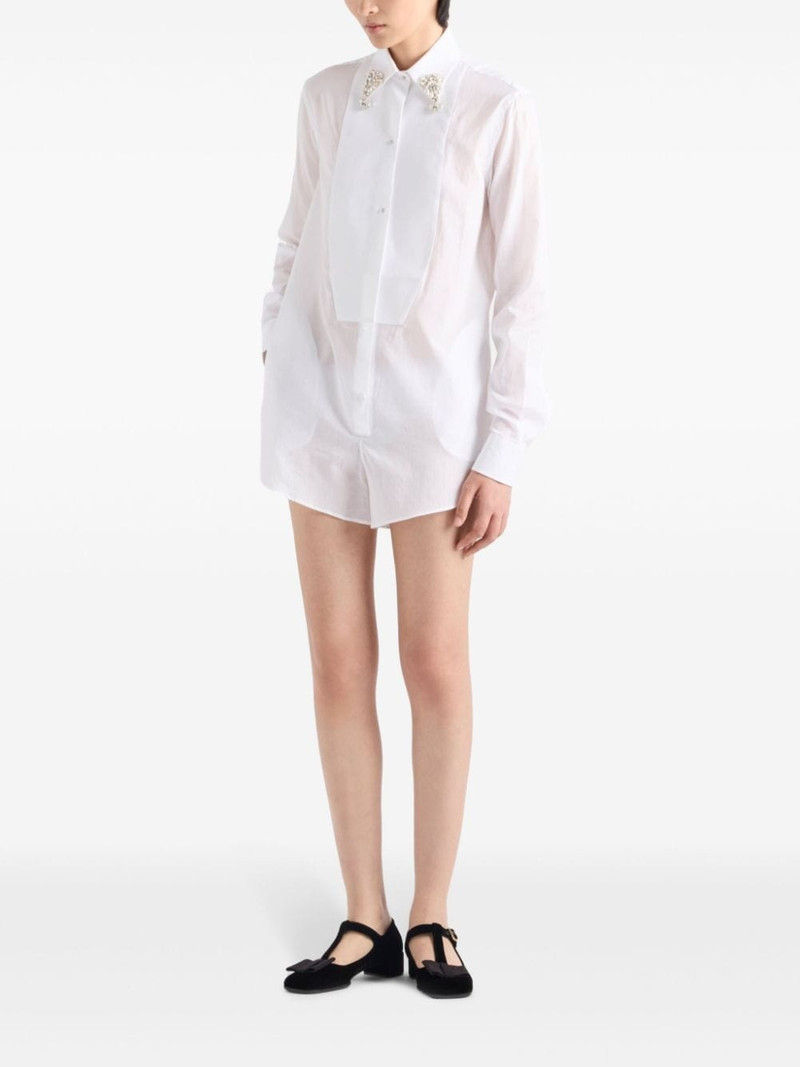 Prada short batiste jumpsuit outlook