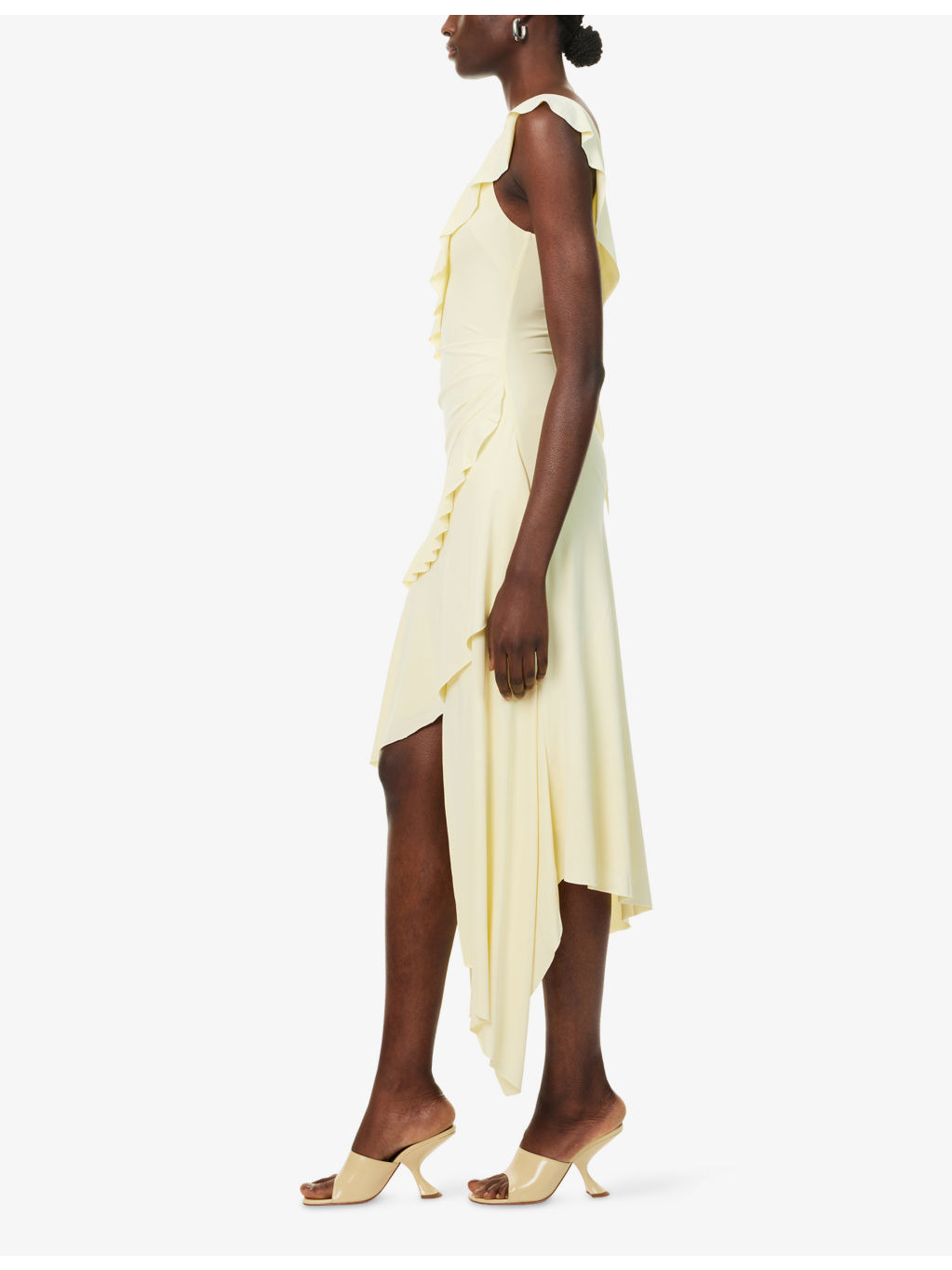 Marnie Asymmetric Stretch-Woven Midi Dress - 3