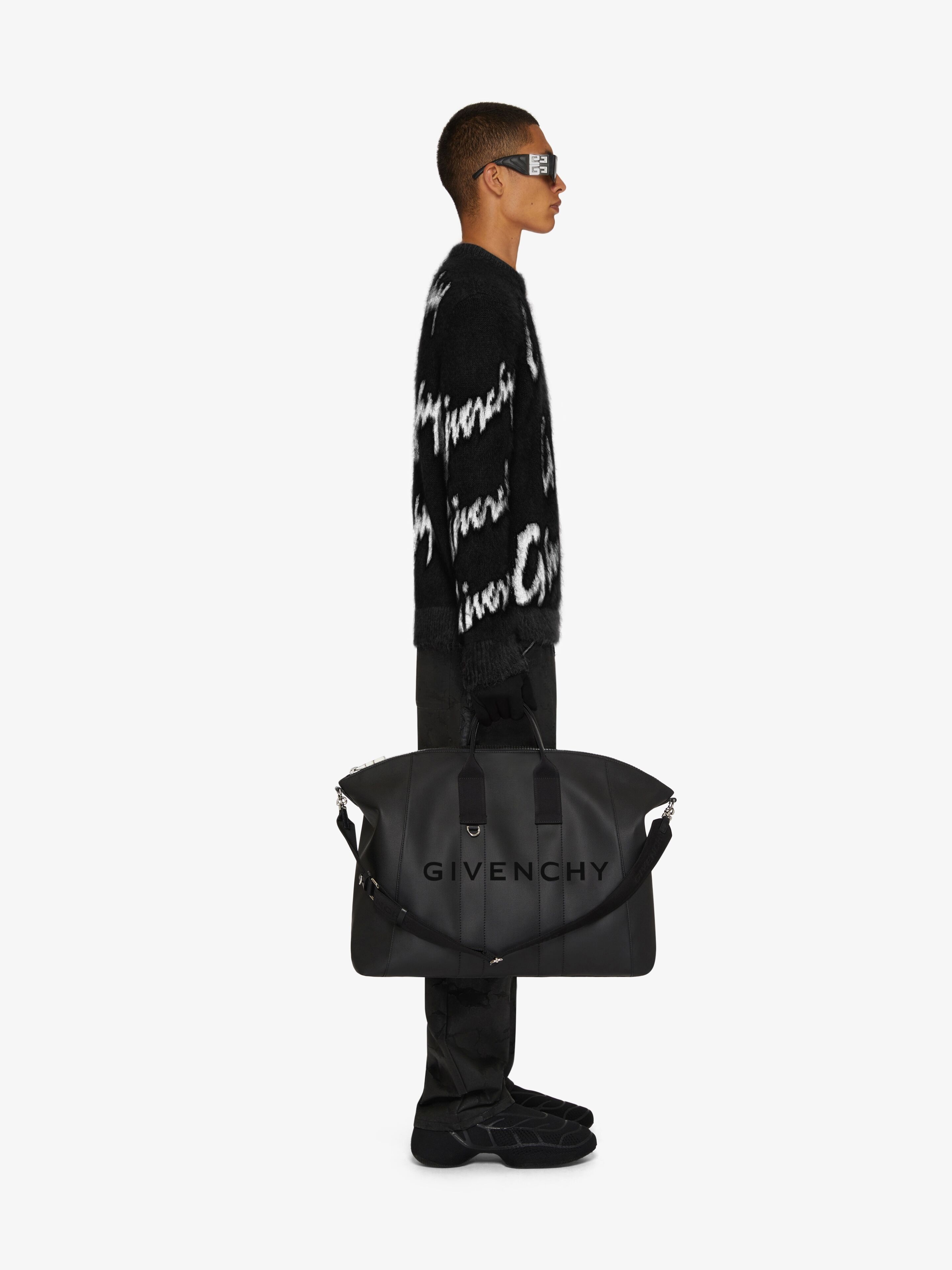 SWEATER IN ALL-OVER GIVENCHY INTARSIA MOHAIR AND WOOL - 3