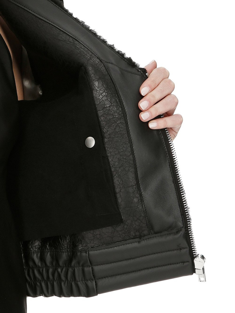 Zionic Flanged shearling cropped jacket 6