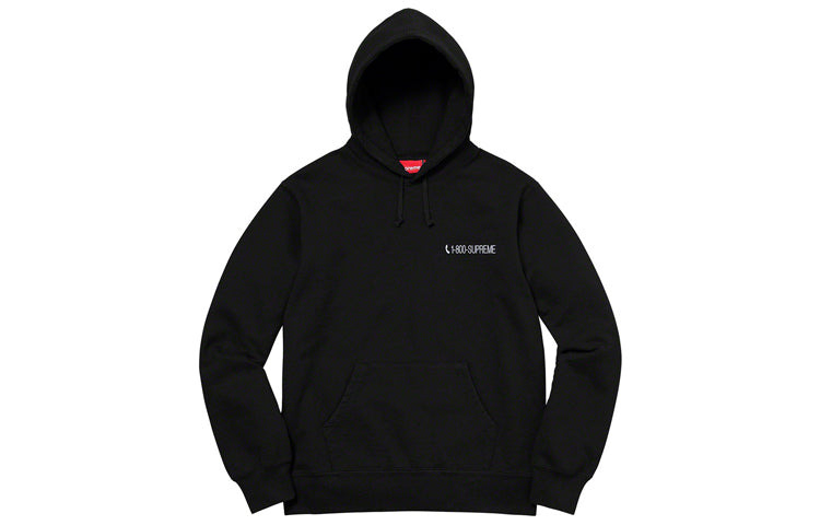 Supreme 1-800 Hooded Sweatshirt 'Black' SUP-FW19-611 - 2