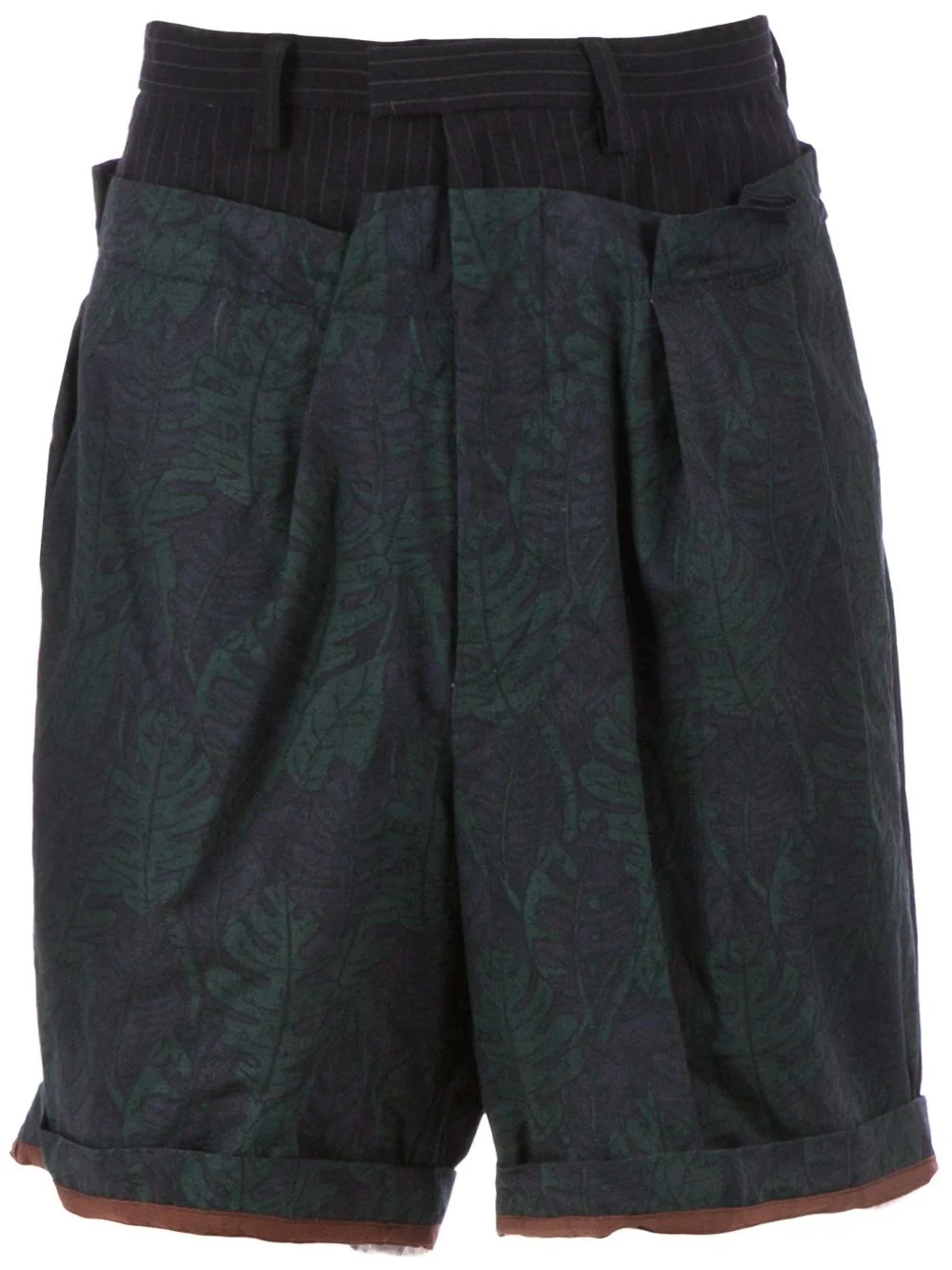 floral pinstriped top shorts - 1