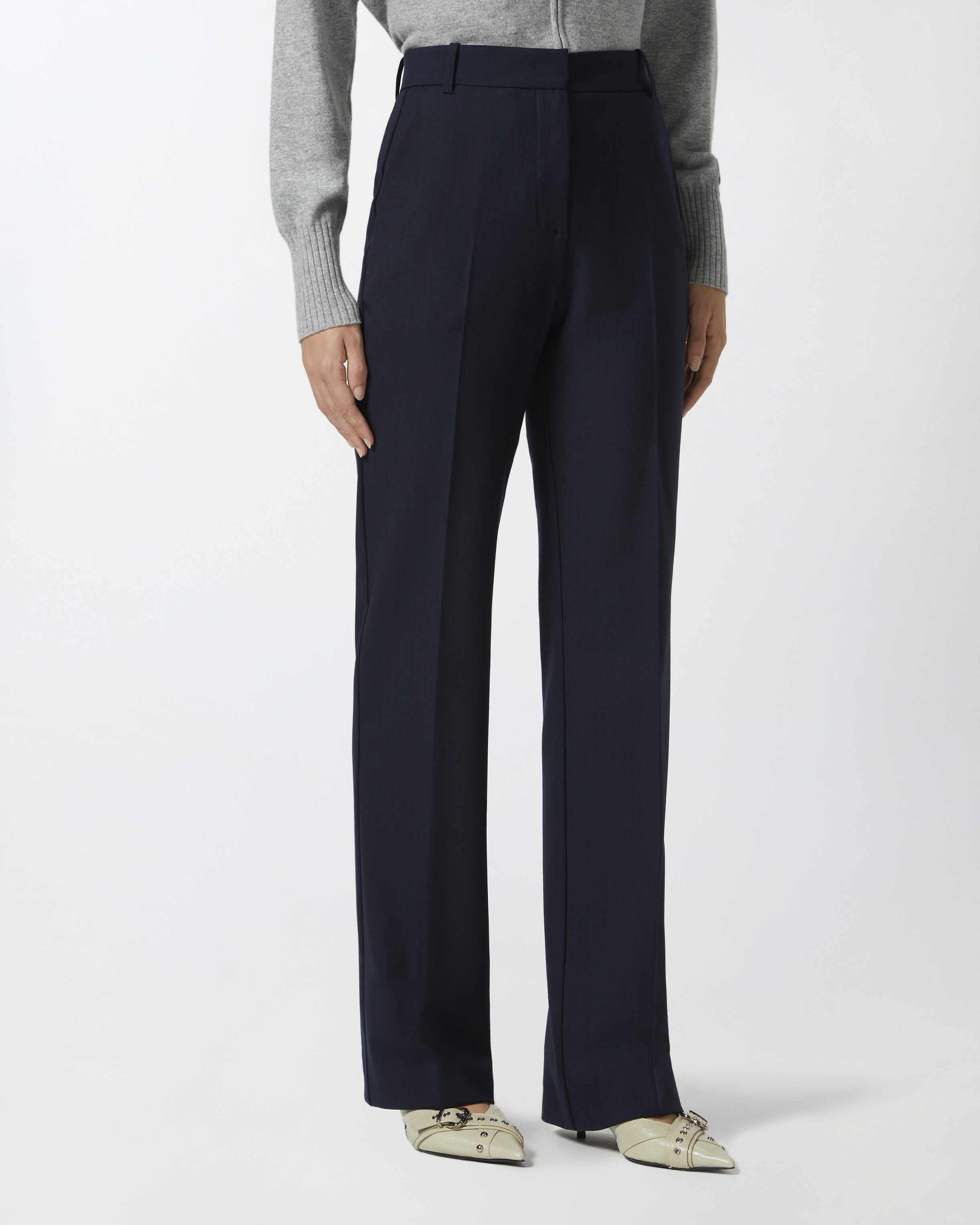 WIDE-LEG PINSTRIPED TROUSERS - 3