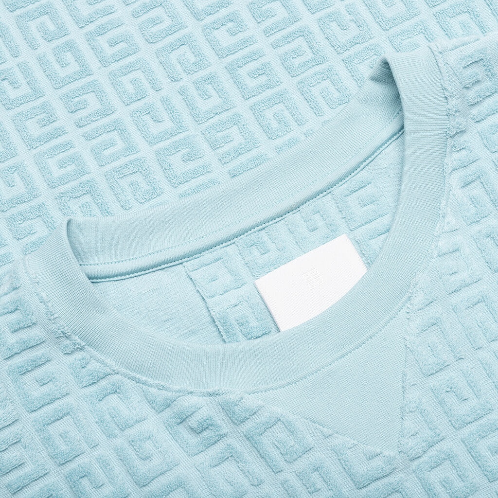 4G COTTON TOWELLING T-SHIRT - SKY BLUE - 3