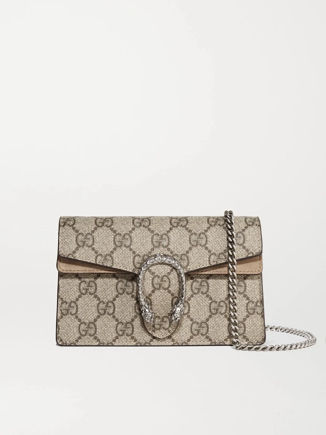 Dionysus Mini Printed Coated-canvas And Suede Shoulder Bag - 1