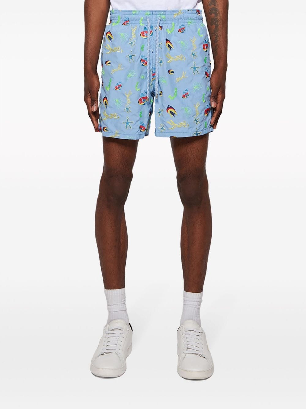 Mistral Naive Fishes-embroidered swim shorts - 3