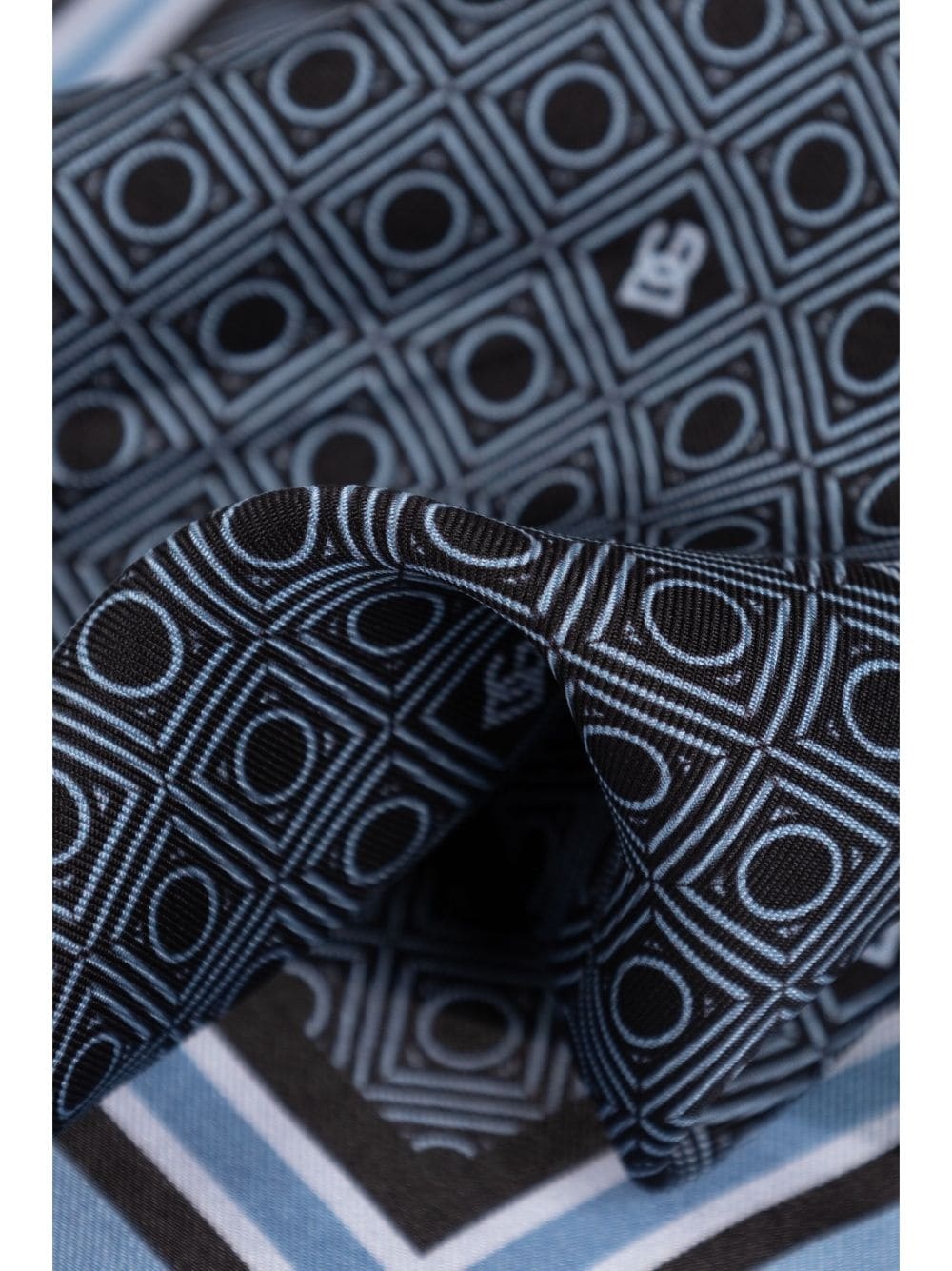 monogram-print silk pocket square - 3