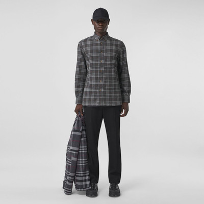 Burberry Button-down Collar Check Cotton Flannel Shirt outlook