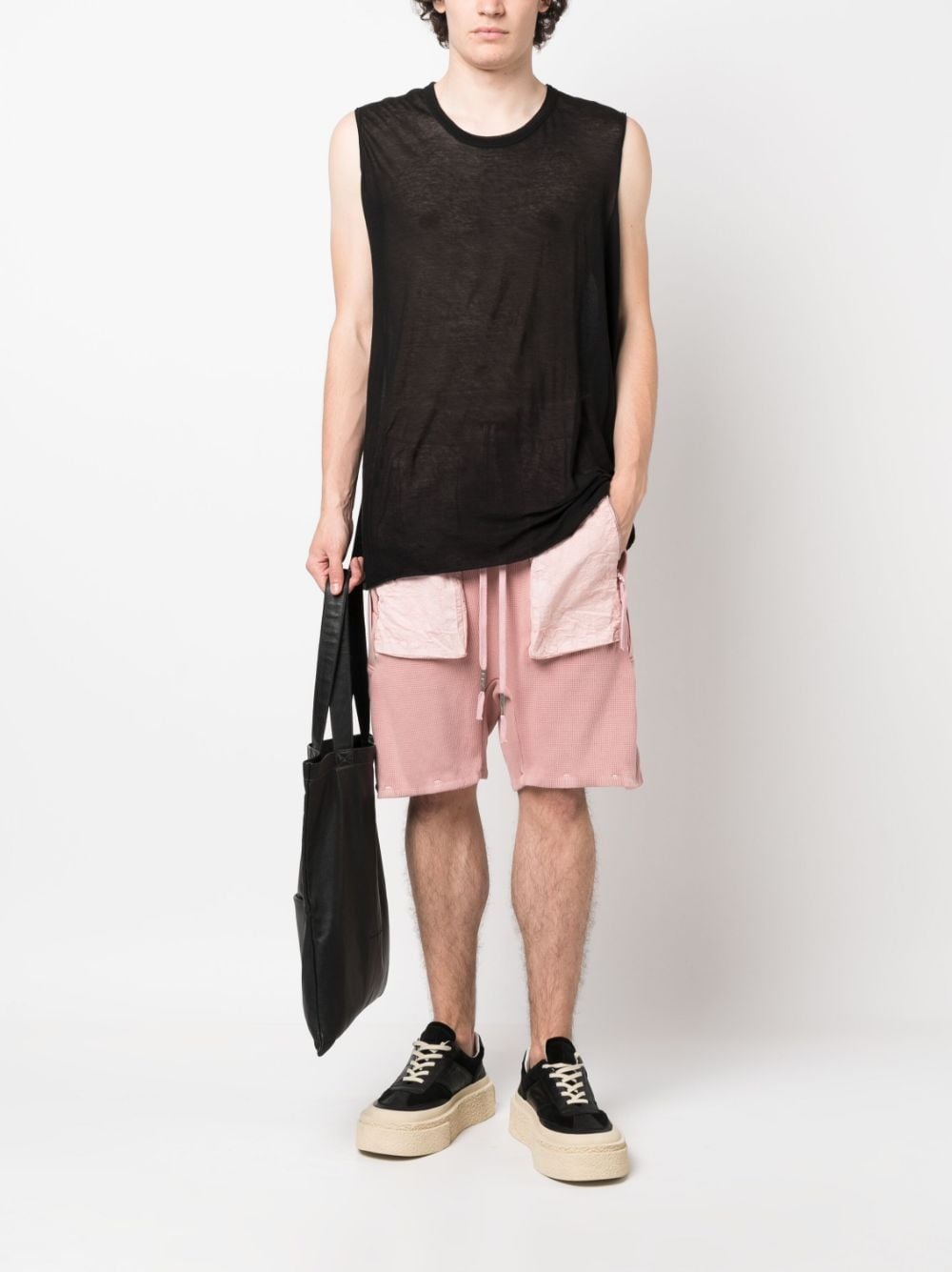 deconstructed waffle-effect shorts - 2