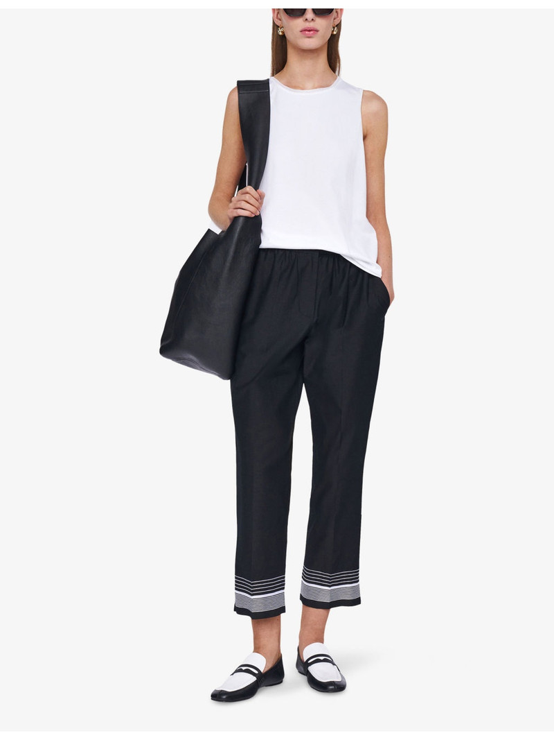 JOSEPH Round-Neck Cotton and Silk-Blend Tank Top outlook