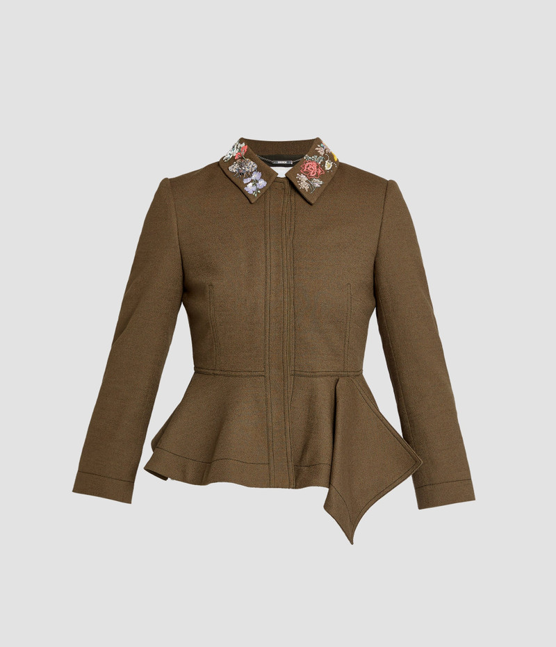EMBELLISHED CREPE PEPLUM BLAZER 1