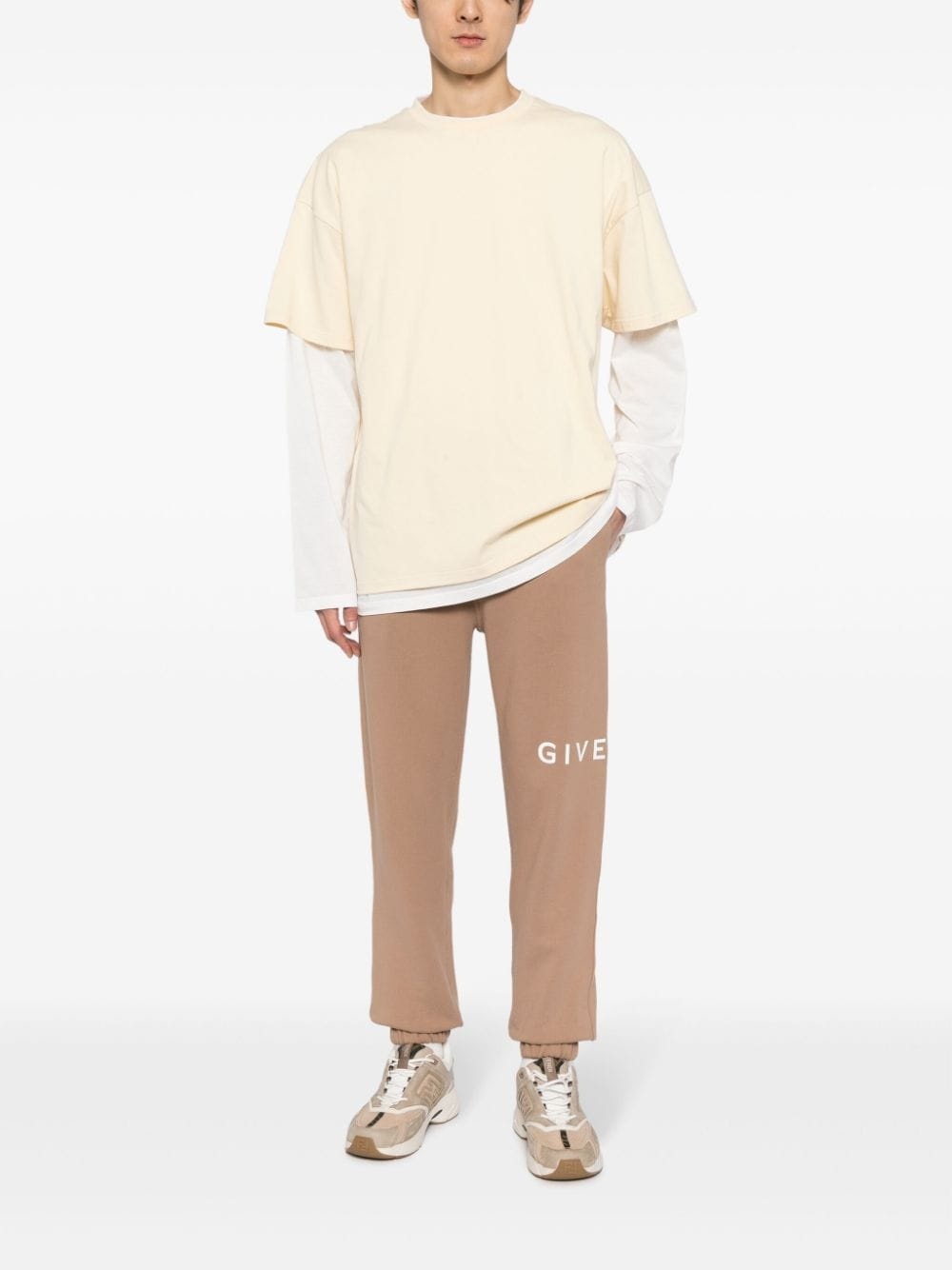 logo-print cotton track pants - 2