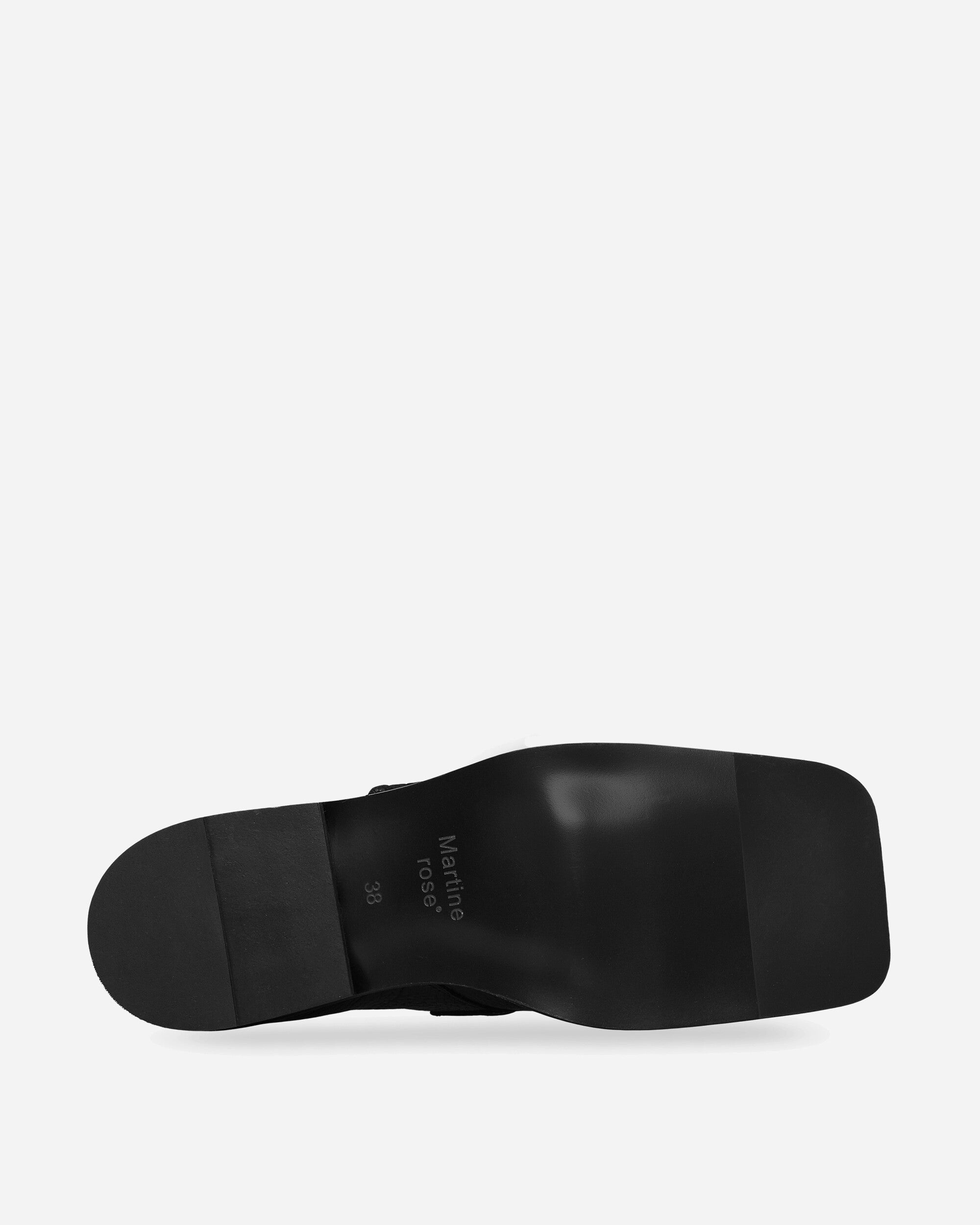 Women's Square Toe Buckle Loafers Black - 6