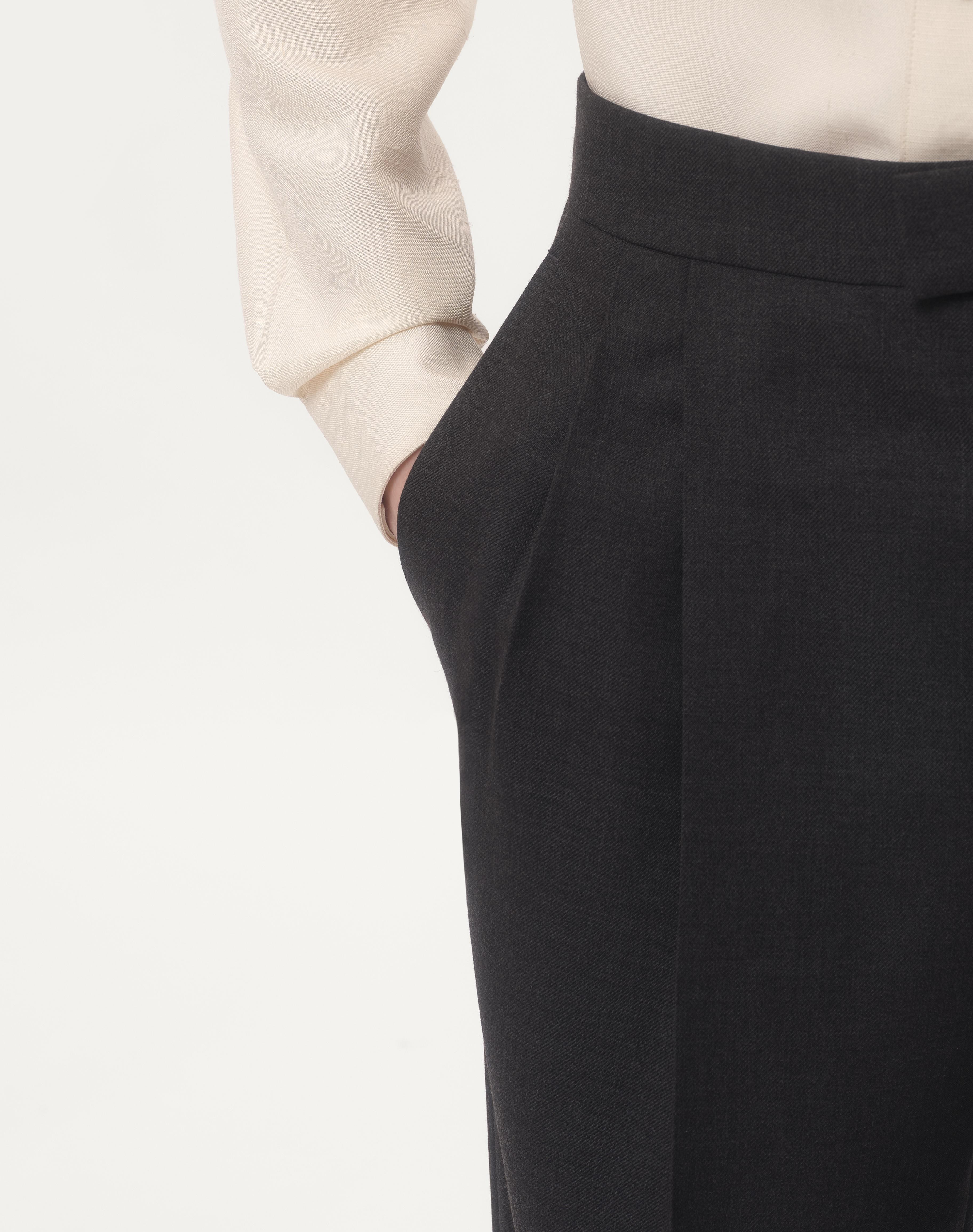 WOOL GABARDINE PANTS - 3