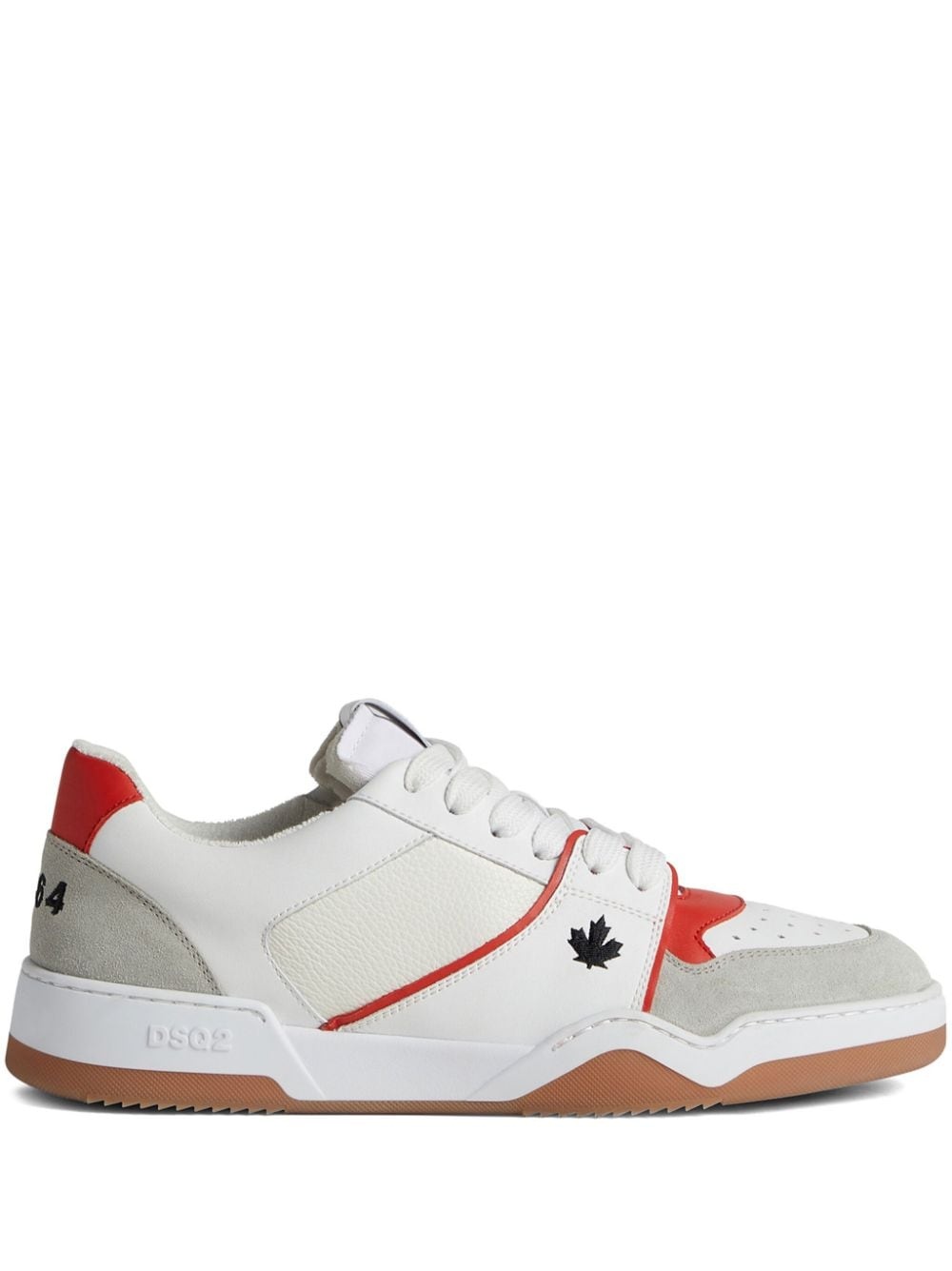 logo-embroidered panelled sneakers - 1