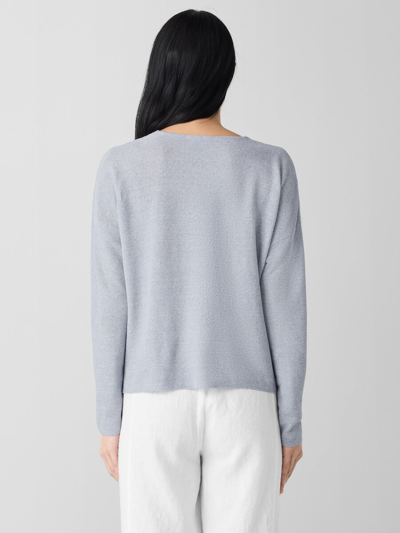 Organic Linen Cotton V-Neck Top 4