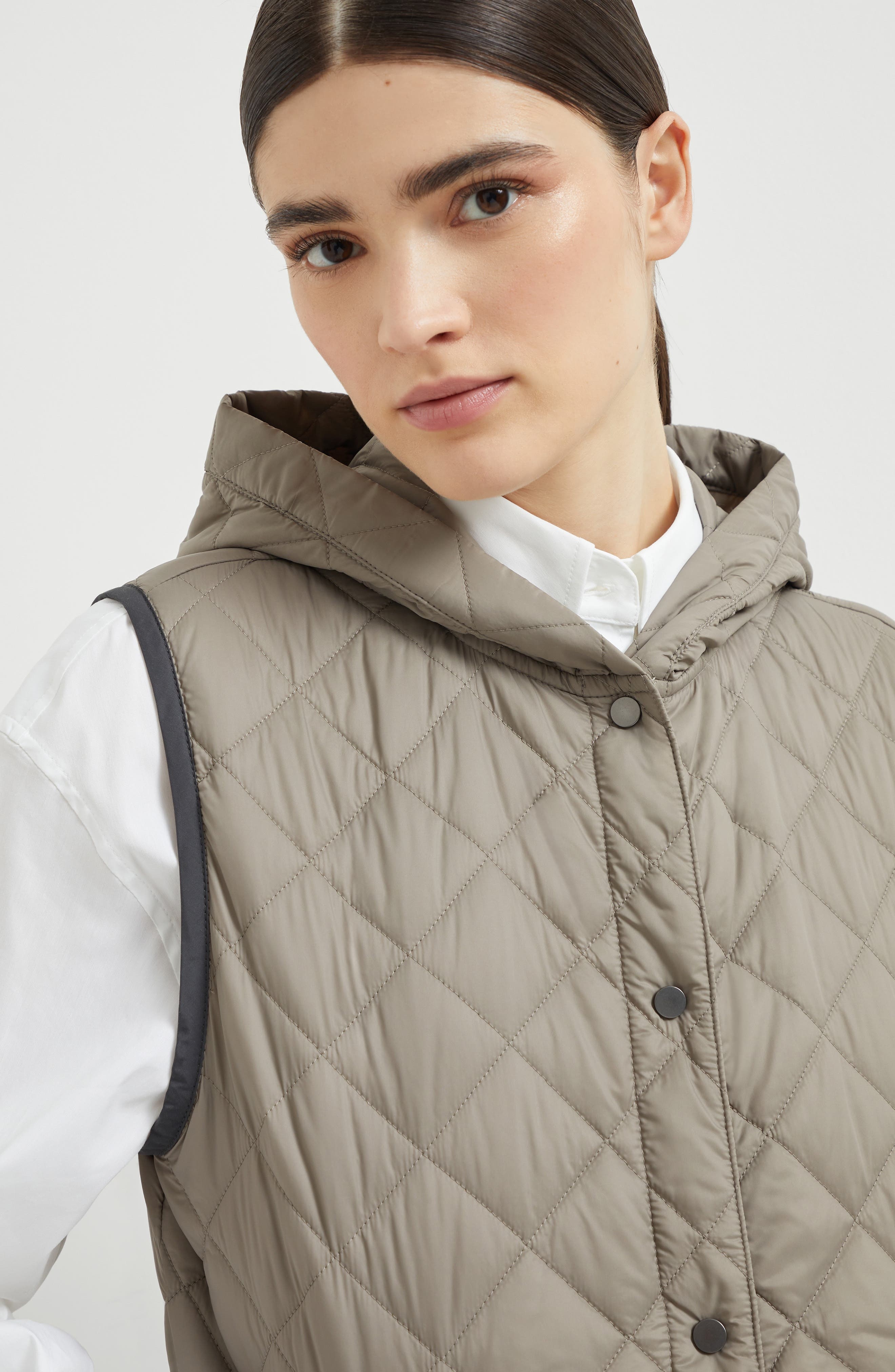 Brunello Cucinelli Quilted vest in Light Brown at Nordstrom - 4